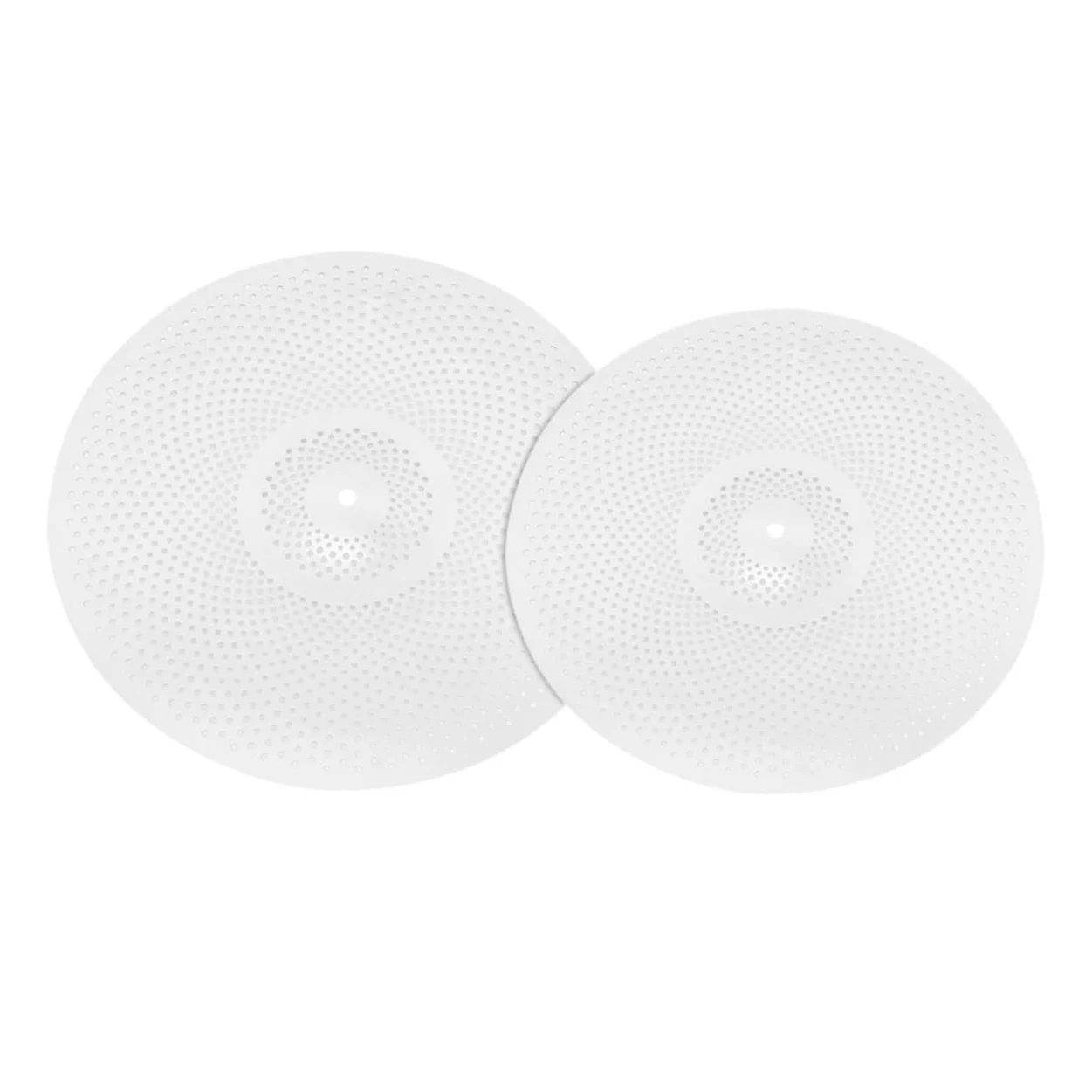 ERINGOGO Piatti per Batteria Silenziosi 2 Pezzi in Lega Leggeri e Facili da Montare Kit Piatti Muto Percussione Argento per Batteria Acustica