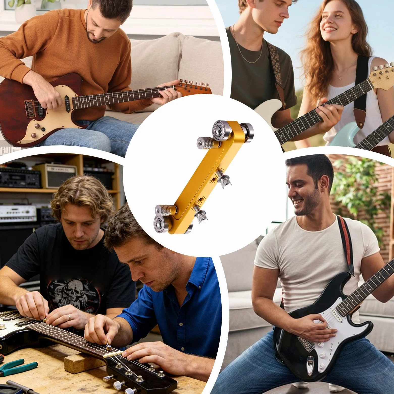 Levigatrice per sillet e cavalletto per chitarra, strumento di levigatura regolabile, levigatrice a sillet per chitarra, per la fabbricazione e la riparazione di strumenti musicali