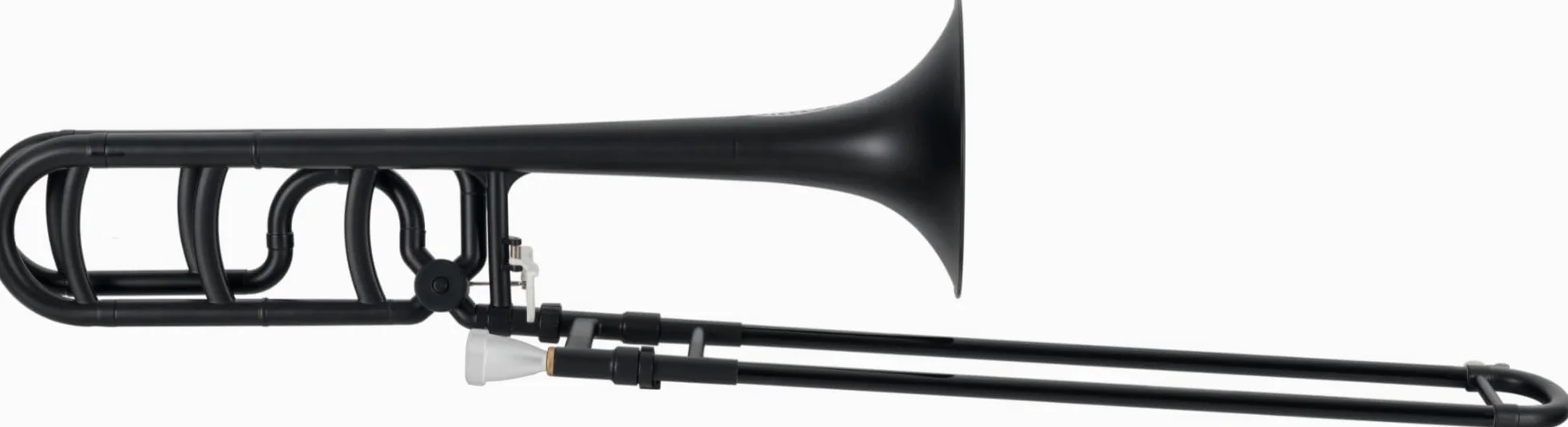 Classic Cantabile MardiBrass Trombone Quart in plastica ABS - accordatura Bb/F - coulisse in fibra di vetro - 850g leggera - foro: 13,9 mm - incl. bocchino e custodia - nero opaco