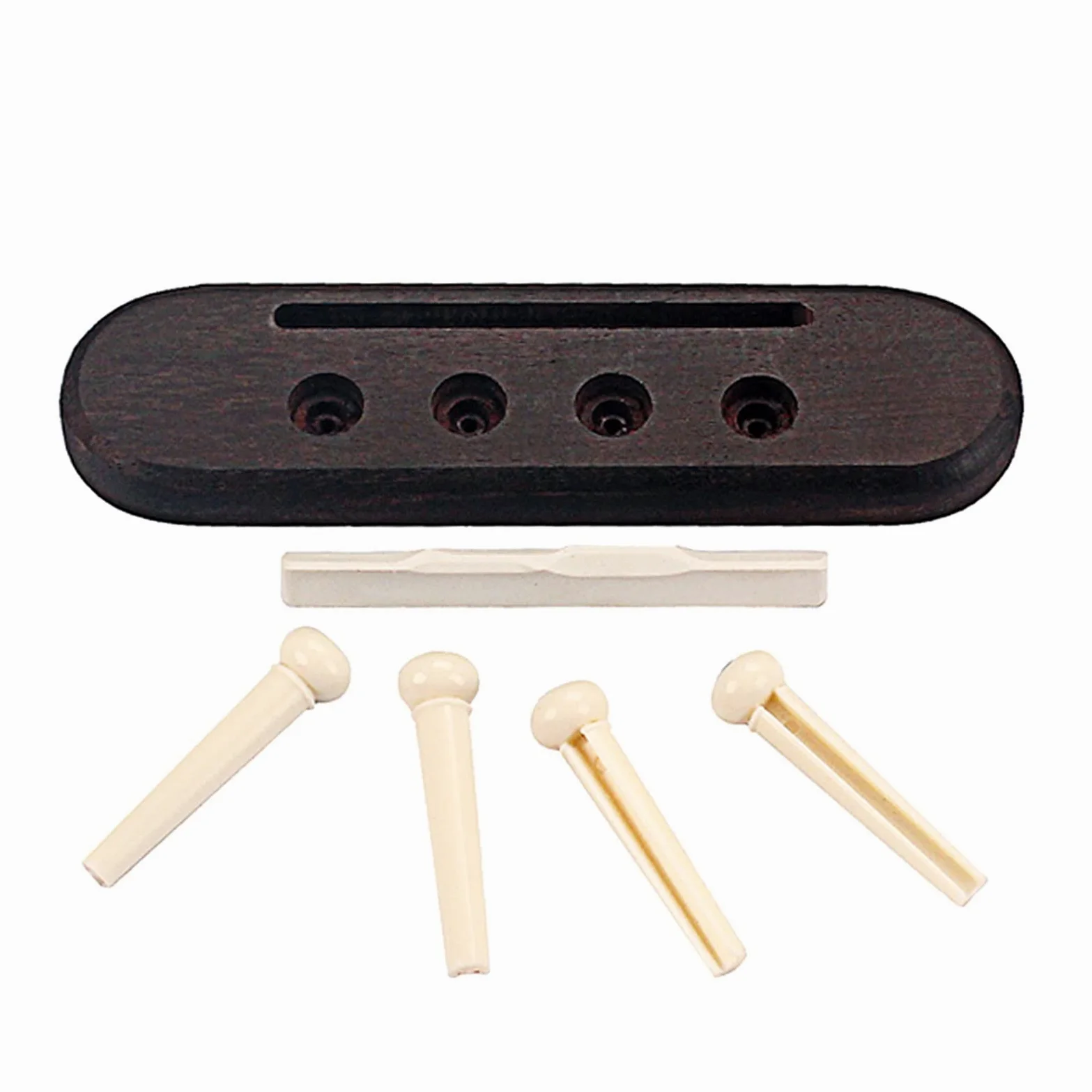 1 Set Rosewood Guitar Bridge E 1 Sella 4 Net Ukulele Accessory Part Sostituzione delle parti ponte