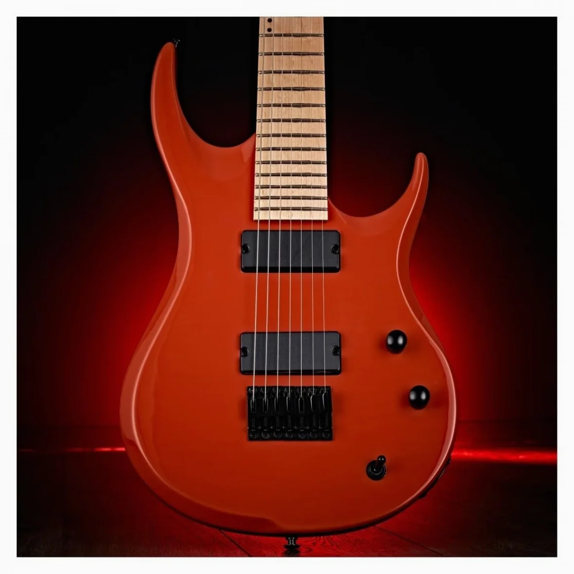 Chitarra elettrica a 7 corde lunghezza scala 27", 529 di G4M, Marmalade | 7 Corde con Scala 27", Humbucker Ceramici per un Tono Aggressivo, Capotasto Graphtech Nubone, Ponticello Fisso, Manico C
