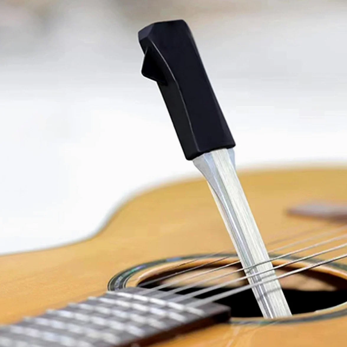 Archetto per Chitarra Plettro Integrato in Alluminio | Violino e Chitarra, Colore Kaki, Crine di Cavallo, Accessorio per Musicisti e Chitarristi