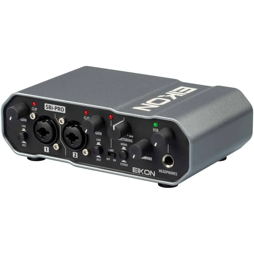 Proel EIKON SBi-PRO - Interfaccia audio USB 2.0 con 2 In & 2 Out, qualità da studio per la registrazione domestica o mobile, lo streaming live o il podcasting