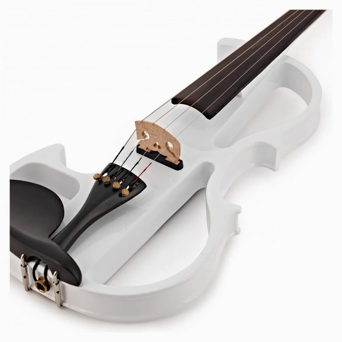 Gear4music Violino Elettrico per Adulti, Bianco | Suono elettrico notevole per la sperimentazione, manopola di tonalità con pickup sotto ponticello, finiture acero e betulla