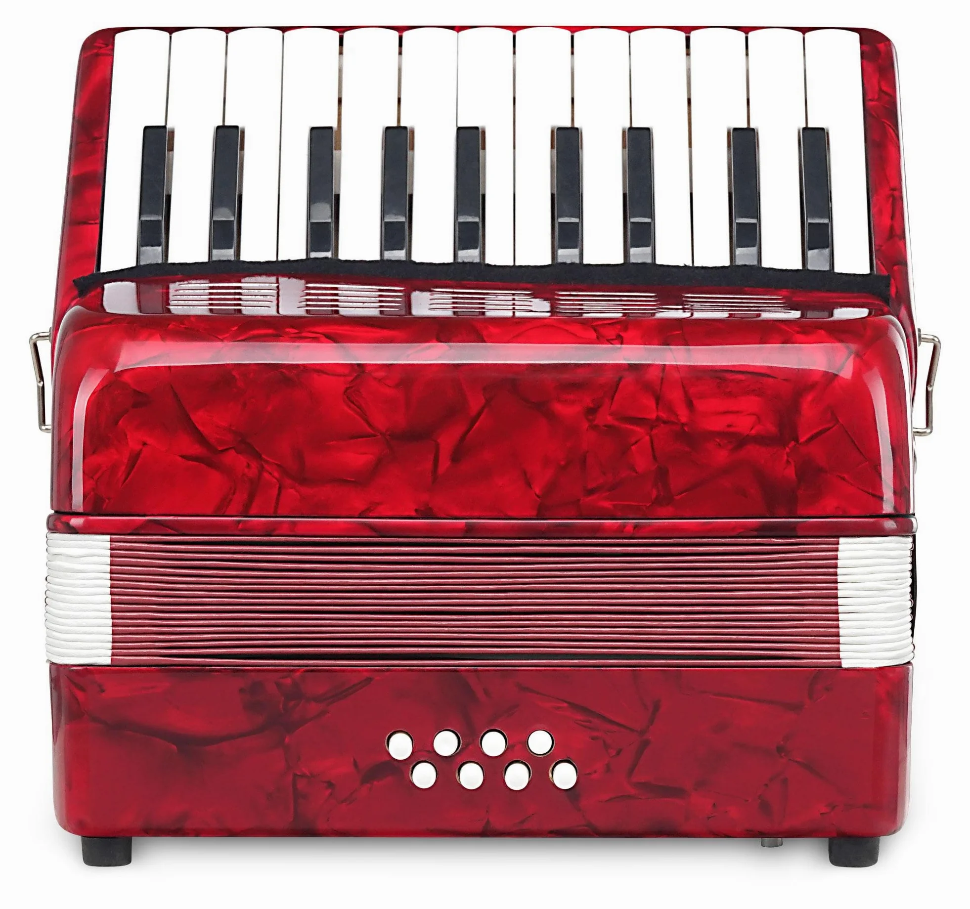 Classic Cantabile Secondo Fisarmonica per Bambini 8 Bass Set Rosso | 22 tasti diatonici, 8 tasti bassi, Peso: 2, 4 kg, Dimensioni (L x P x A in cm): 28, 5 x 16 x 28, Colore: Rosso, Leggio, 15 kg