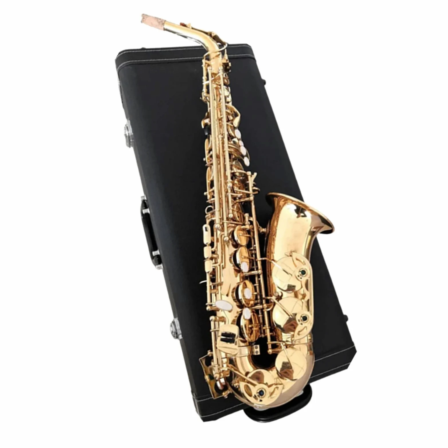 Sax Studente Sassofono Contralto Professionale E-Tune in Ottone Placcato Oro Sax Contralto Professionale