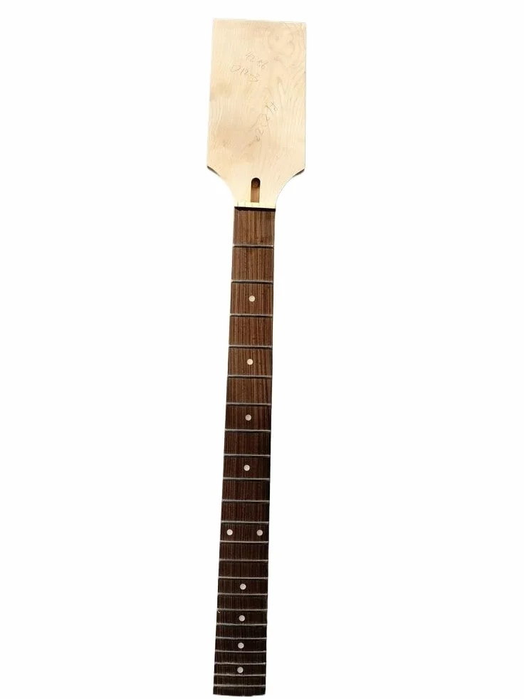 Manico For Chitarra Da 22 Tasti, Tastiera In Acero E Palissandro 27 Pollici, Baritono, Testa A Paletta