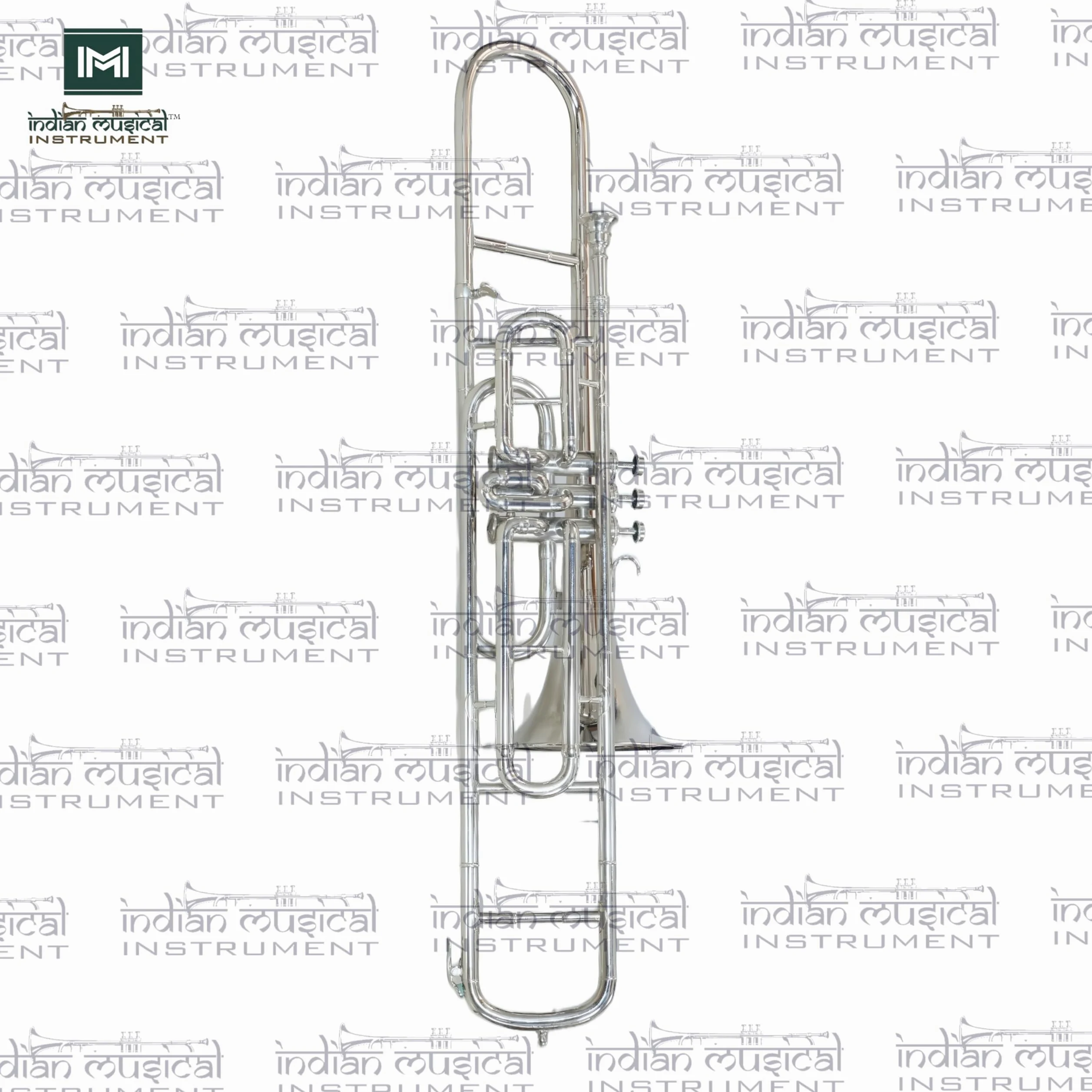 Valvola trombone, passo BB, qualità in ottone con custodia per il trasporto e bocchino incluso (argento)