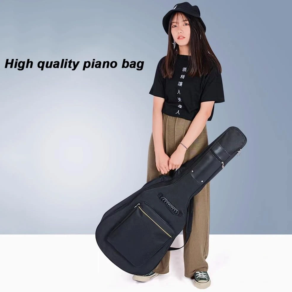 Chitarra acustica da 96 cm, per principianti, adulti, adolescenti, con kit di accessori, include custodia, accordatore, corde in acciaio, capotasto, tracolla