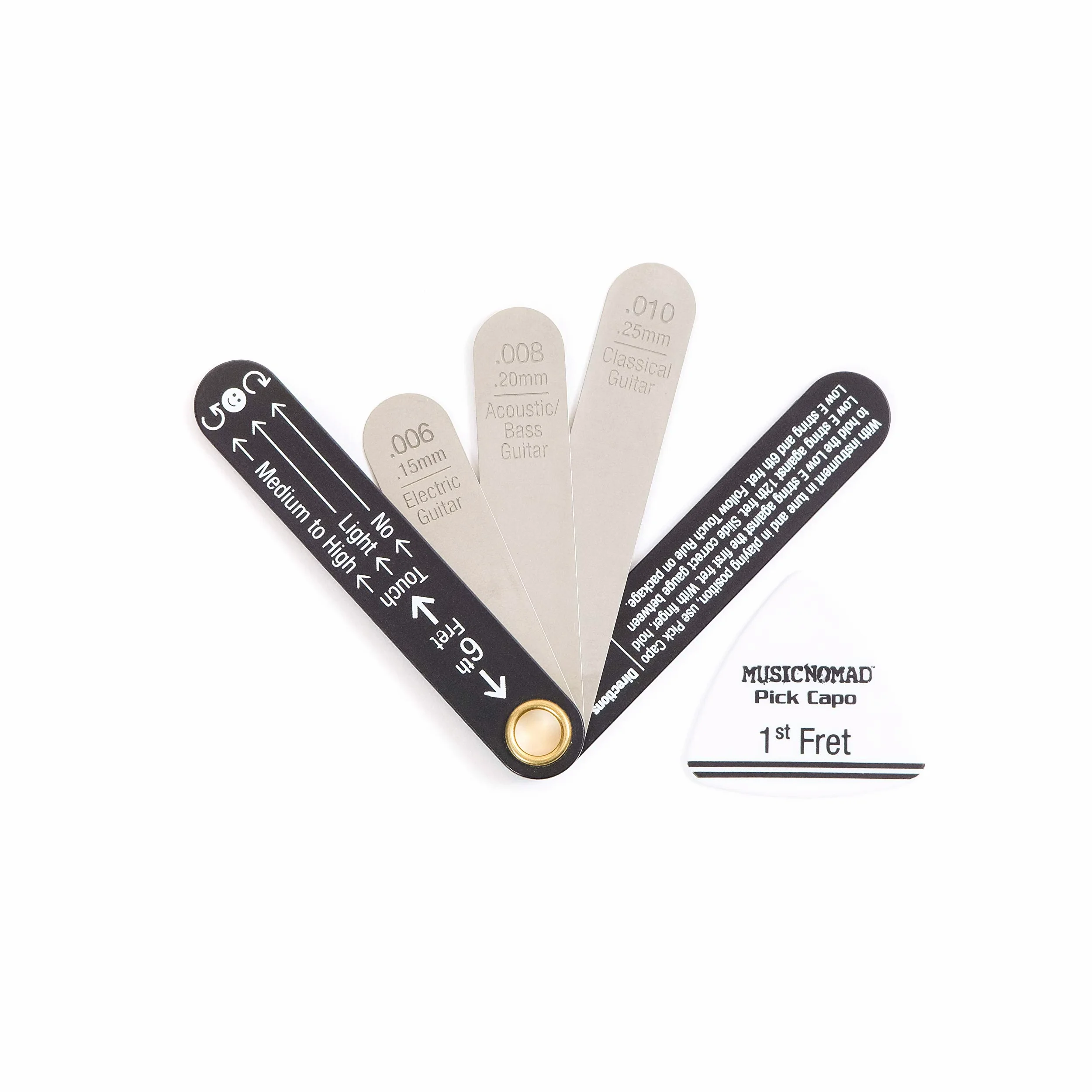 MusicNomad MN614 - Set di calibri per curvatura del collo e corde
