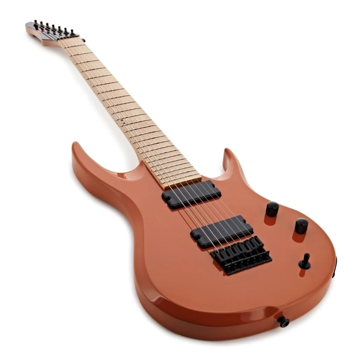 Chitarra elettrica a 7 corde lunghezza scala 27", 529 di G4M, Marmalade | 7 Corde con Scala 27", Humbucker Ceramici per un Tono Aggressivo, Capotasto Graphtech Nubone, Ponticello Fisso, Manico C