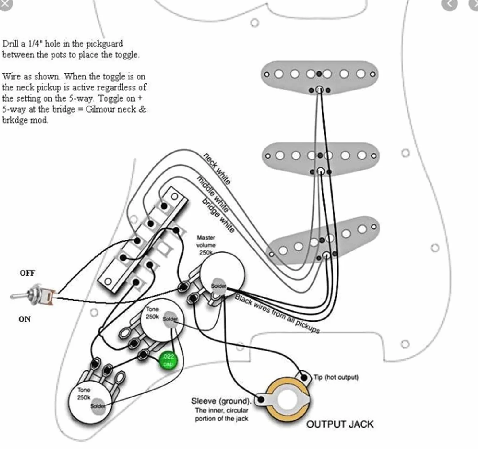 pickup per battipenna pre-cablato Pickup Chitarra Alnico 5 Pickup SSS Single Coil Pickup Caricati Battipenna Chitarra Elettrica(3/4)