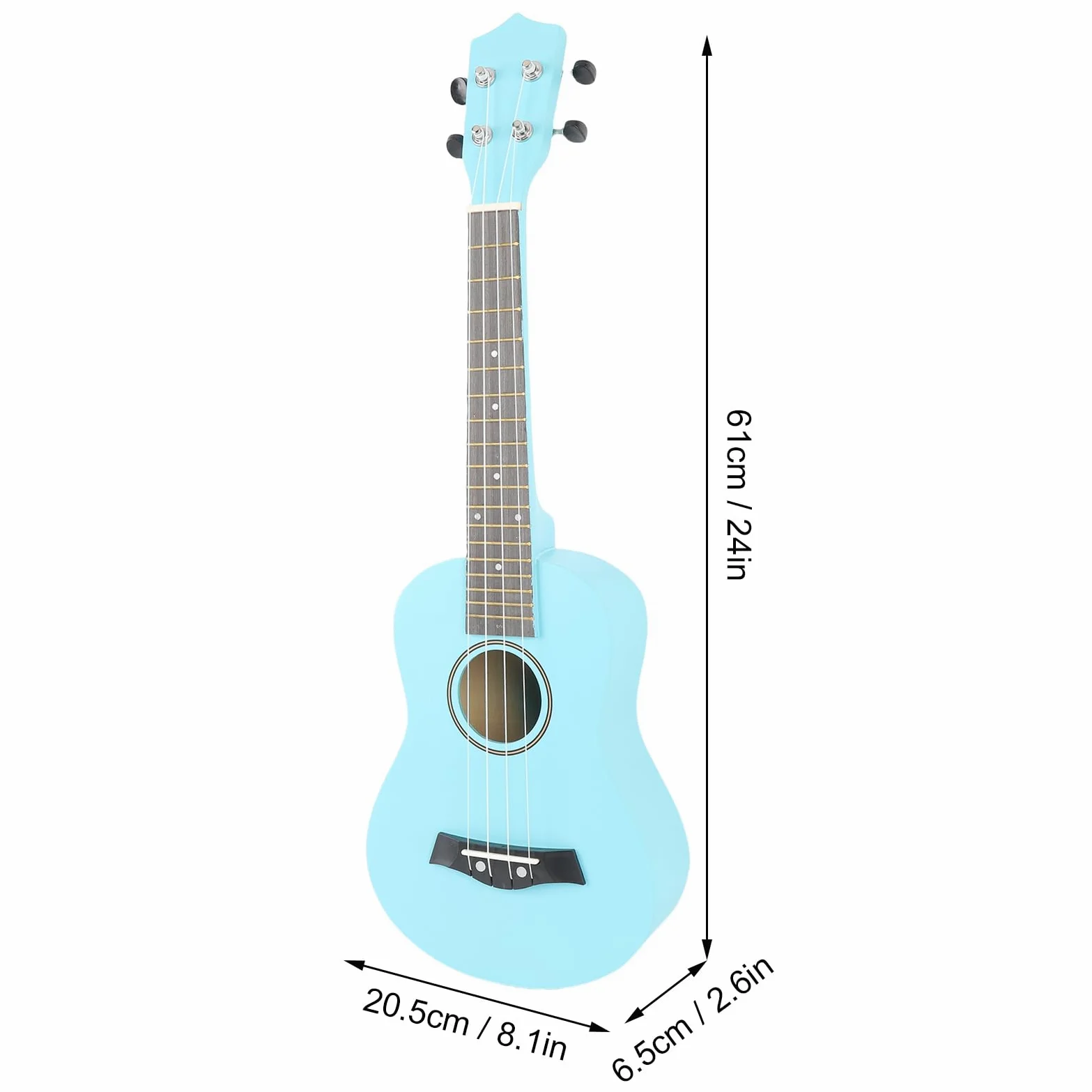 Ukulele Starter Kit, Professionista Ukulele per Principianti per Adulti, Basswood in Mogano Soprano da 24 Pollici UKELELE