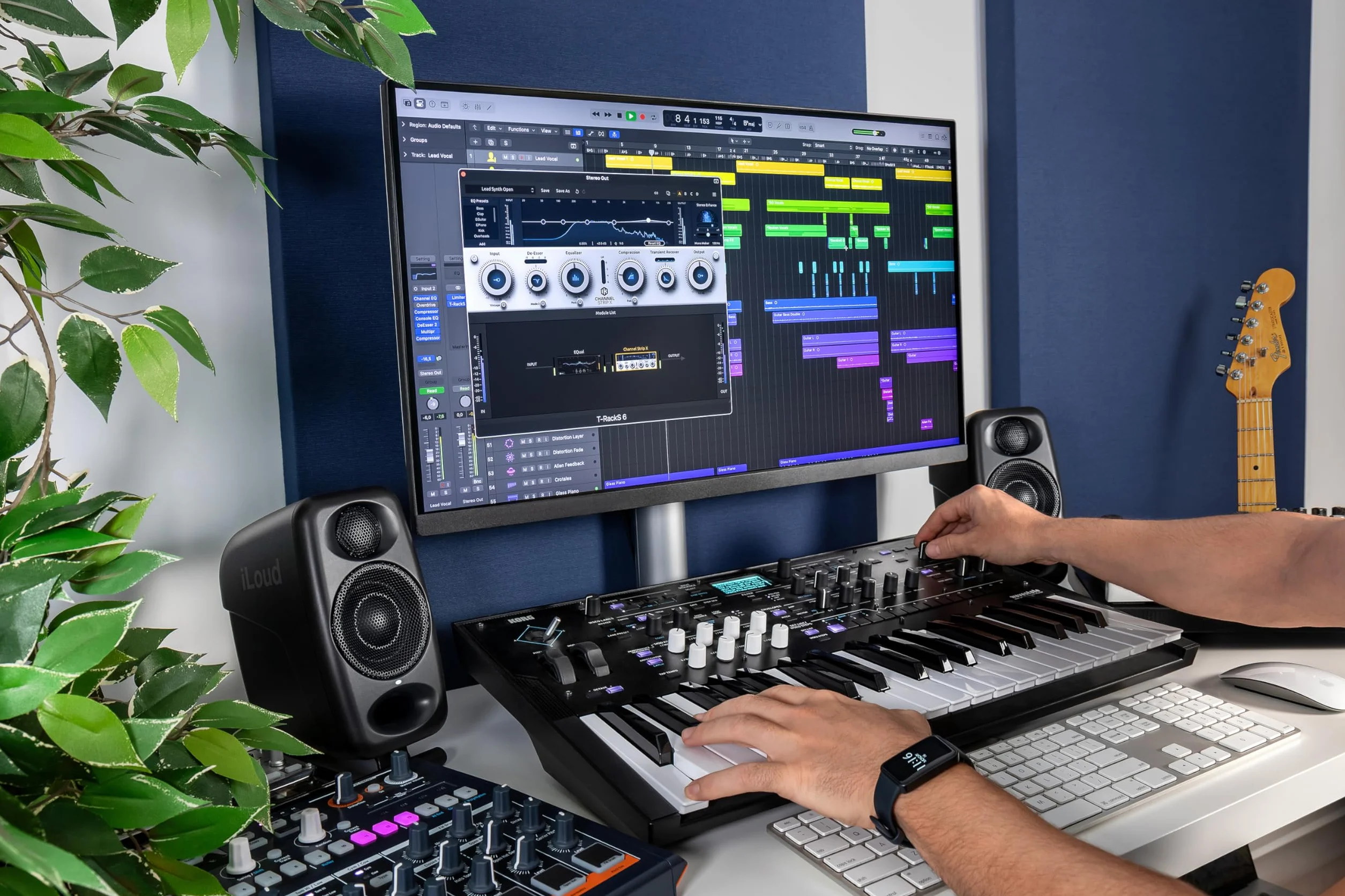 IK Multimedia iLoud Micro Monitor Pro - Coppia - Monitor da studio di riferimento compatti a 2 vie, bi-amplificati, altamente portatili e controllati digitalmente. Incluso microfono ARC. Nero.