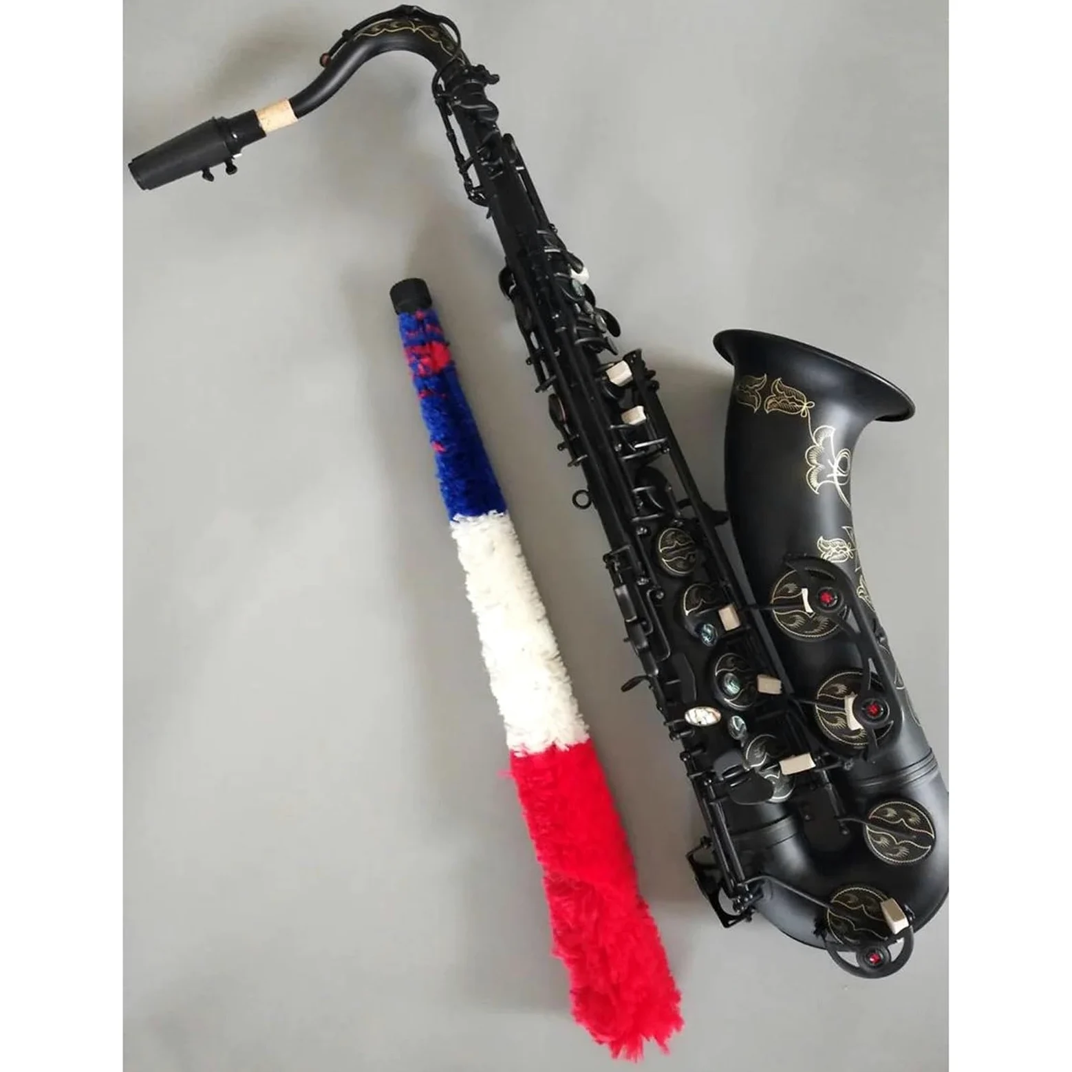 sassofono Sassofono Tenore Strumento Musicale Professionale Che Suona Il Sax Tenore Nero Opaco