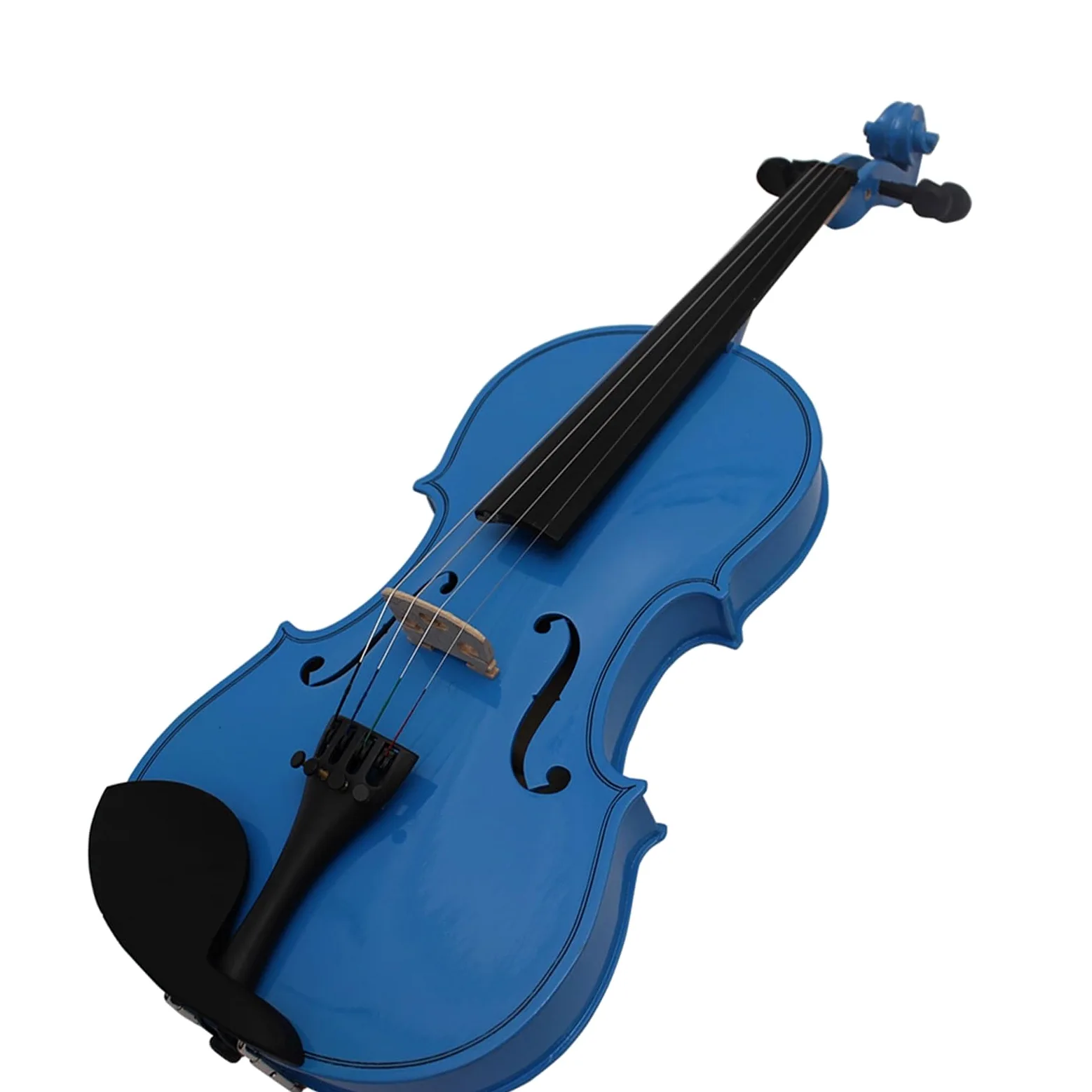 Violino in legno massello Violino per principianti per adulti Violino in legno blu 4/4 Violino in tiglio