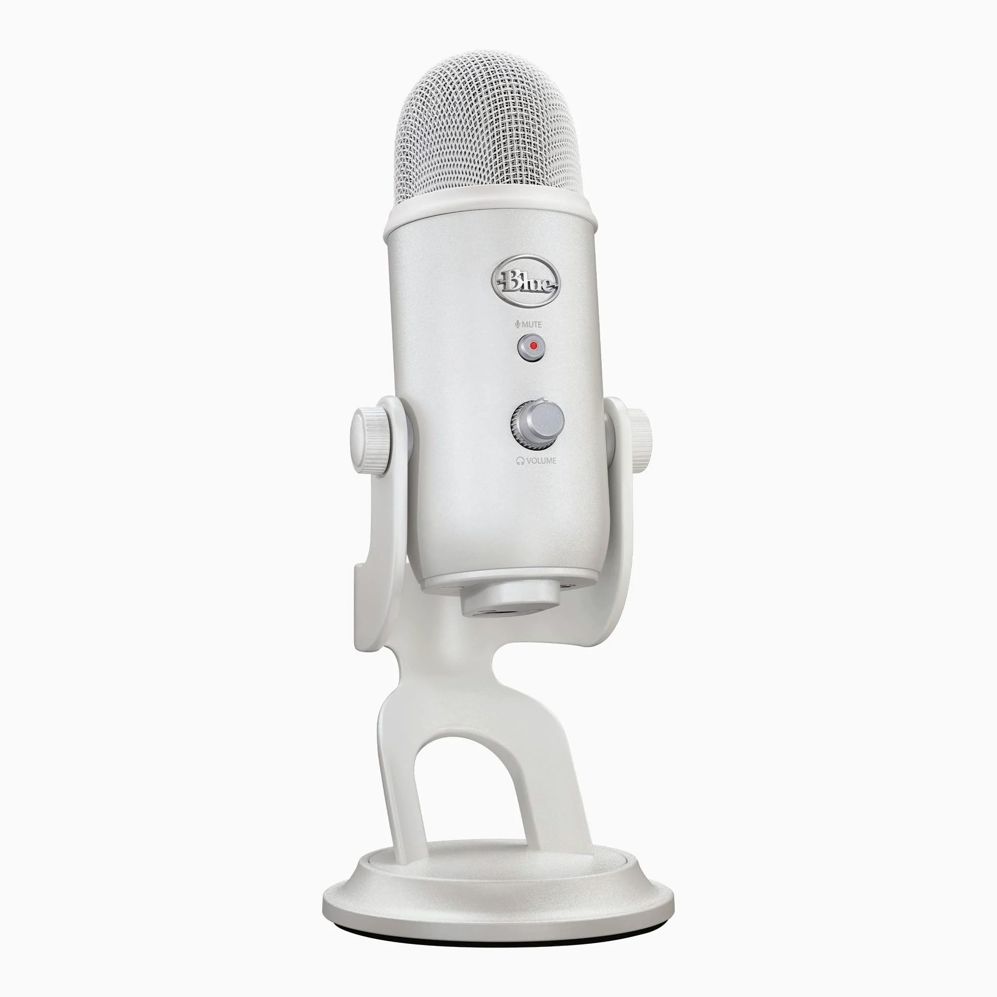 Logitech G Blue Yeti Premium USB Gaming Mic per lo streaming su PC e Mac, edizione speciale, effetti VO!CE blu, temi esclusivi Streamlabs, 4 modelli di pickup, Plug & Play - Bianco