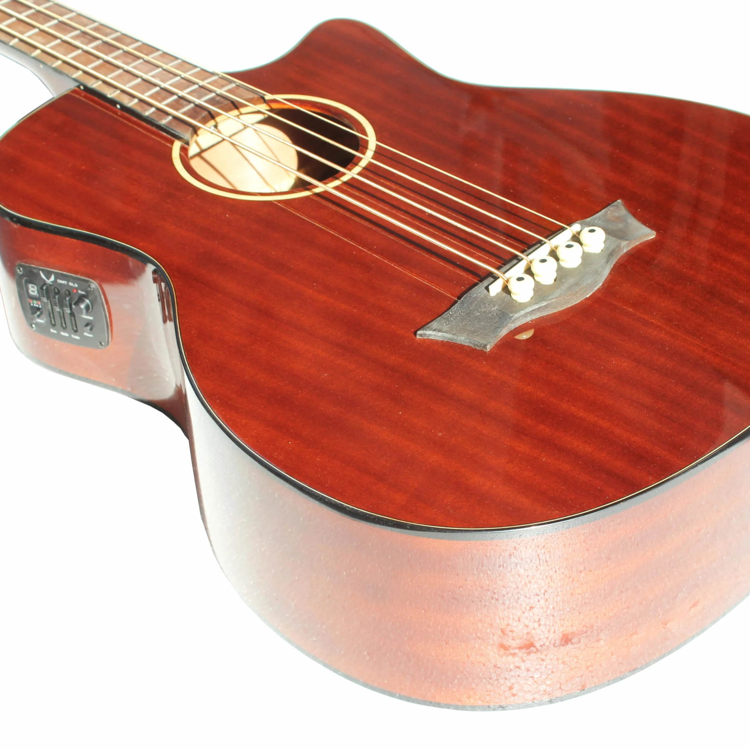 Batking Basso elettrico acustico, 41 '' Cutaway elettrico basso acustico 4 corde (marrone)