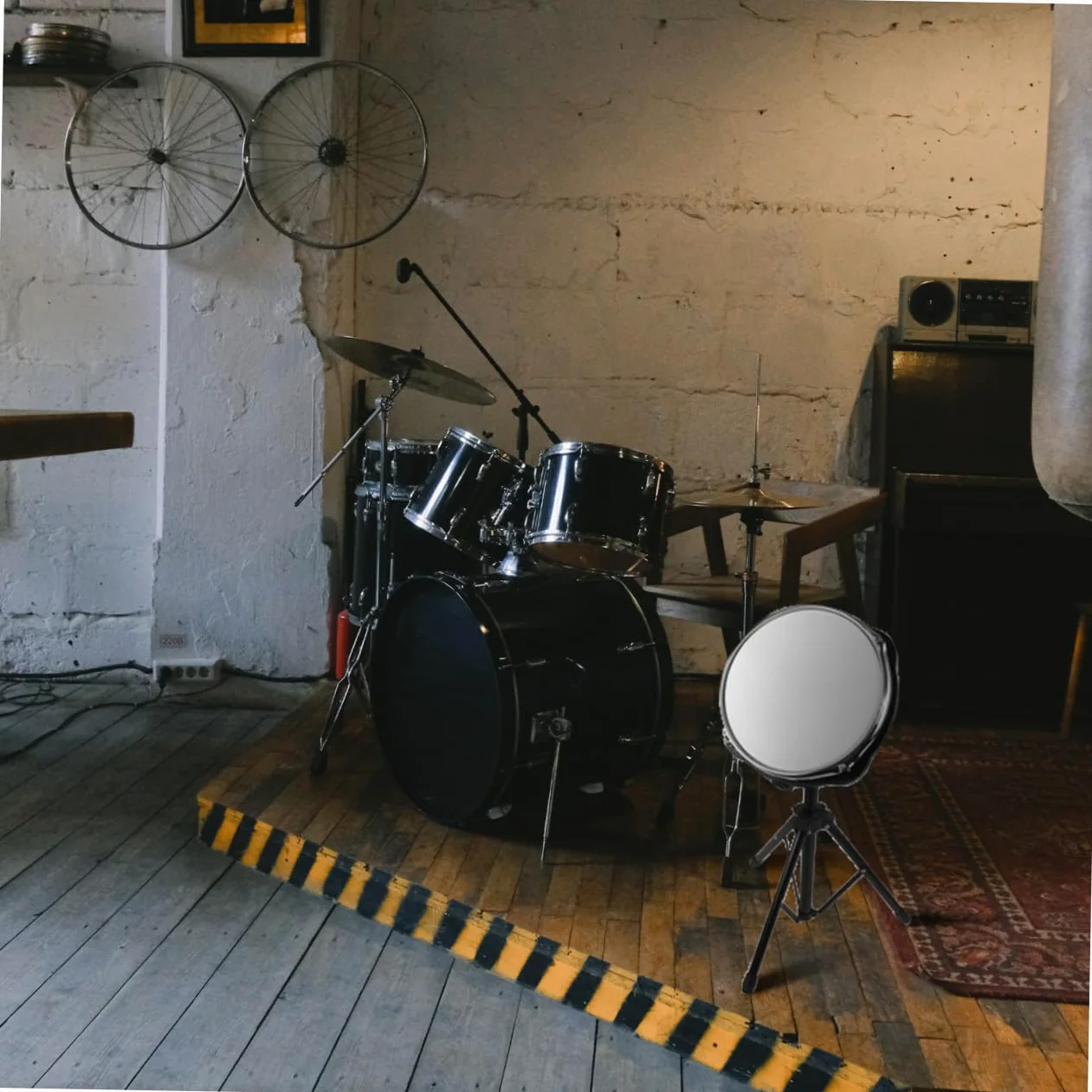TOYANDONA Pad Riduzione del Volume Allenatore 10 Pollici in Pvc Batteria Bianco e Flessibile per Pratica di Percussioni e Strumenti Musicali