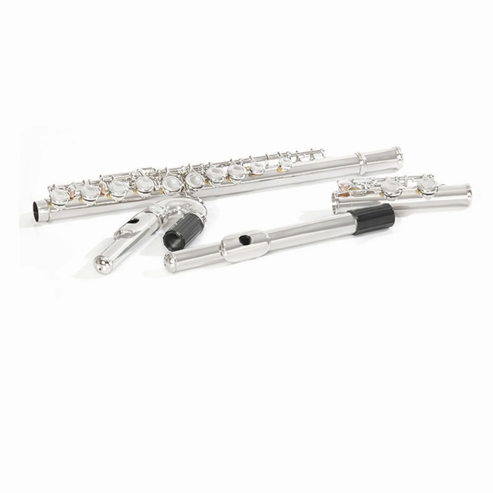 flauto traverso Flauto Curvo Placcato In Argento Flauto A Doppia Testa 16 Fori Tasto E Canzone C Coda Strumento Musicale Placcato In Argento