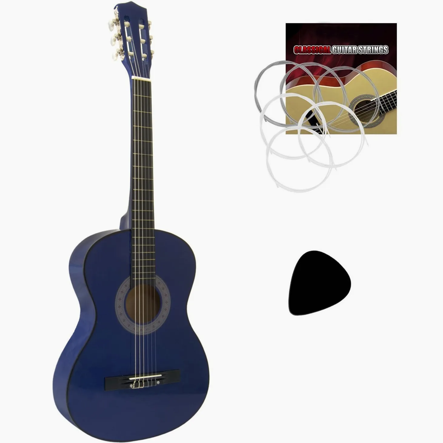 Tiger Chitarra Classica 3/4 per Bambini, Blu