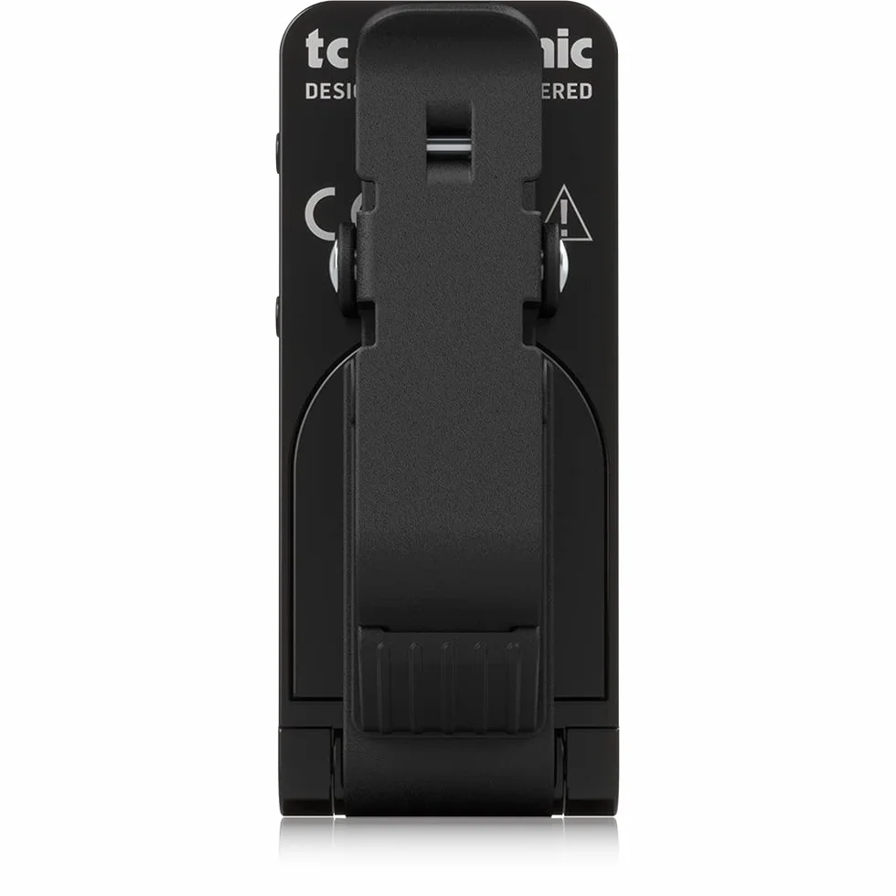 TC Electronic POLYTUNE CLIP NERO Accordatore a clip polifonico nero brillante con accordatura stroboscopica