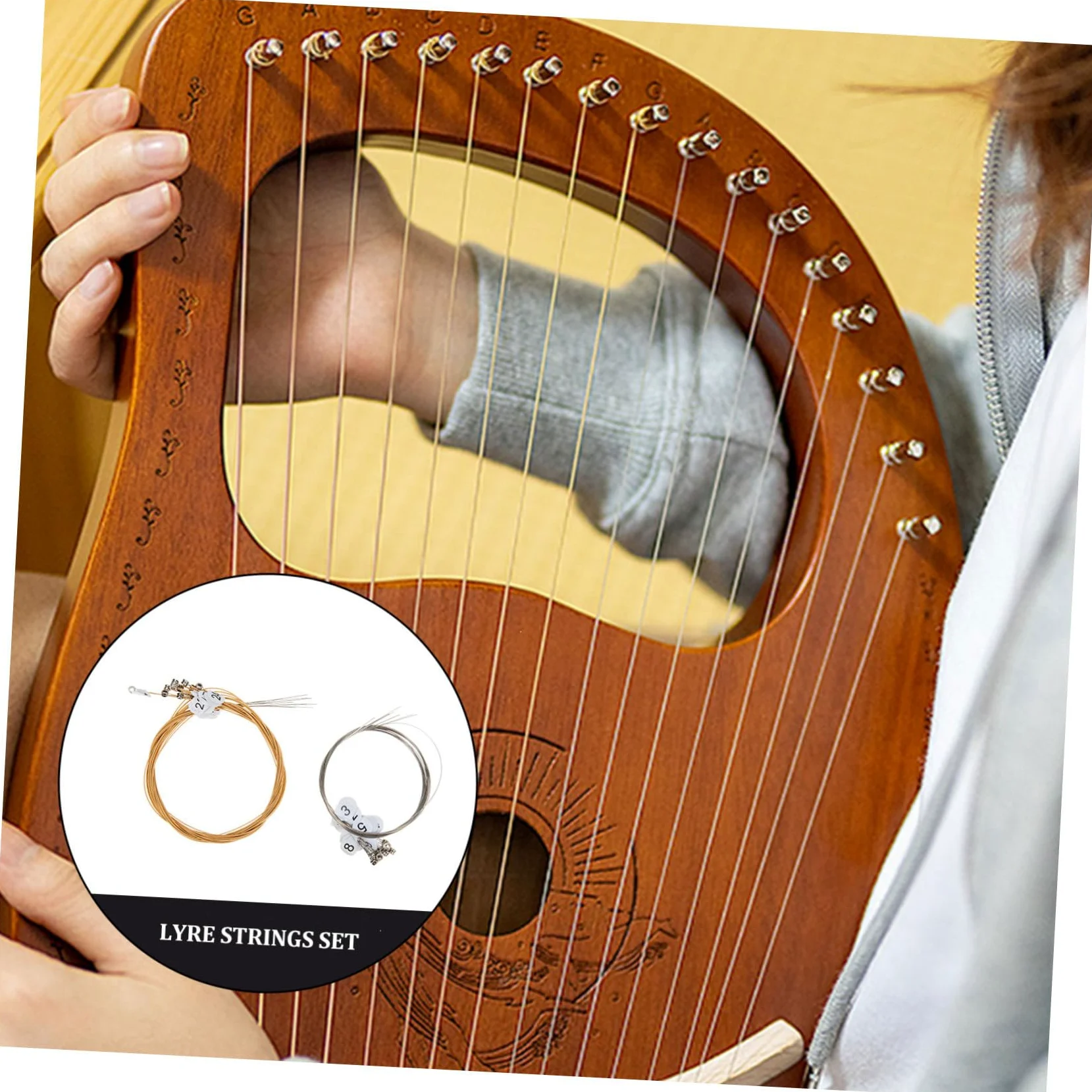 TOYANDONA 4sets Corde Per Lira Metallo Sostituzioni Pratiche Per Strumenti Musicali Accessori Lira Di Alta Qualità