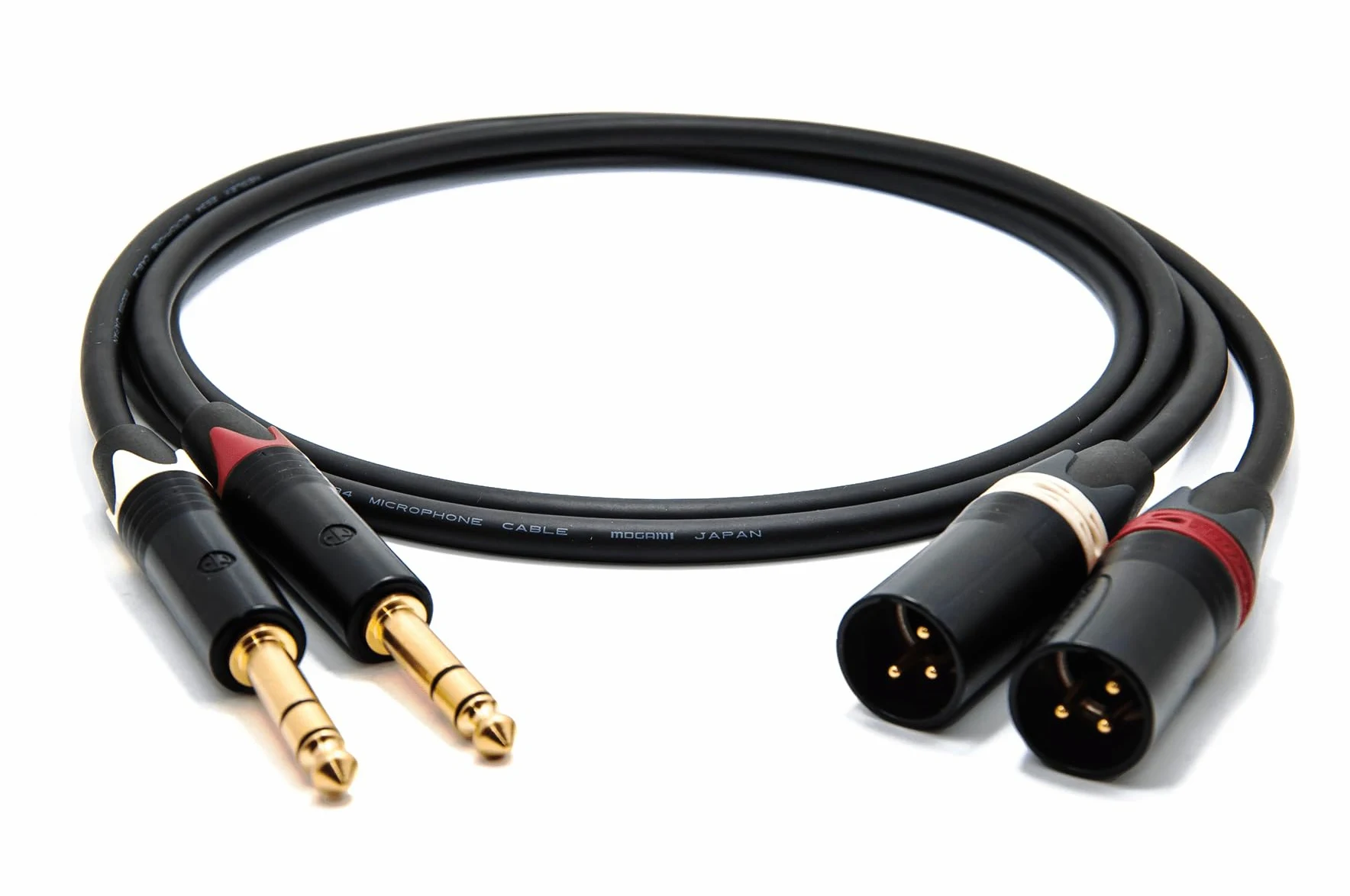 enoaudio Mogami 2534 Quad Cavo Coppia (L,R) professionale bilanciato | Neutrik Gold 6,3mm TRS – XLR maschio | HiFi - 7,0 m