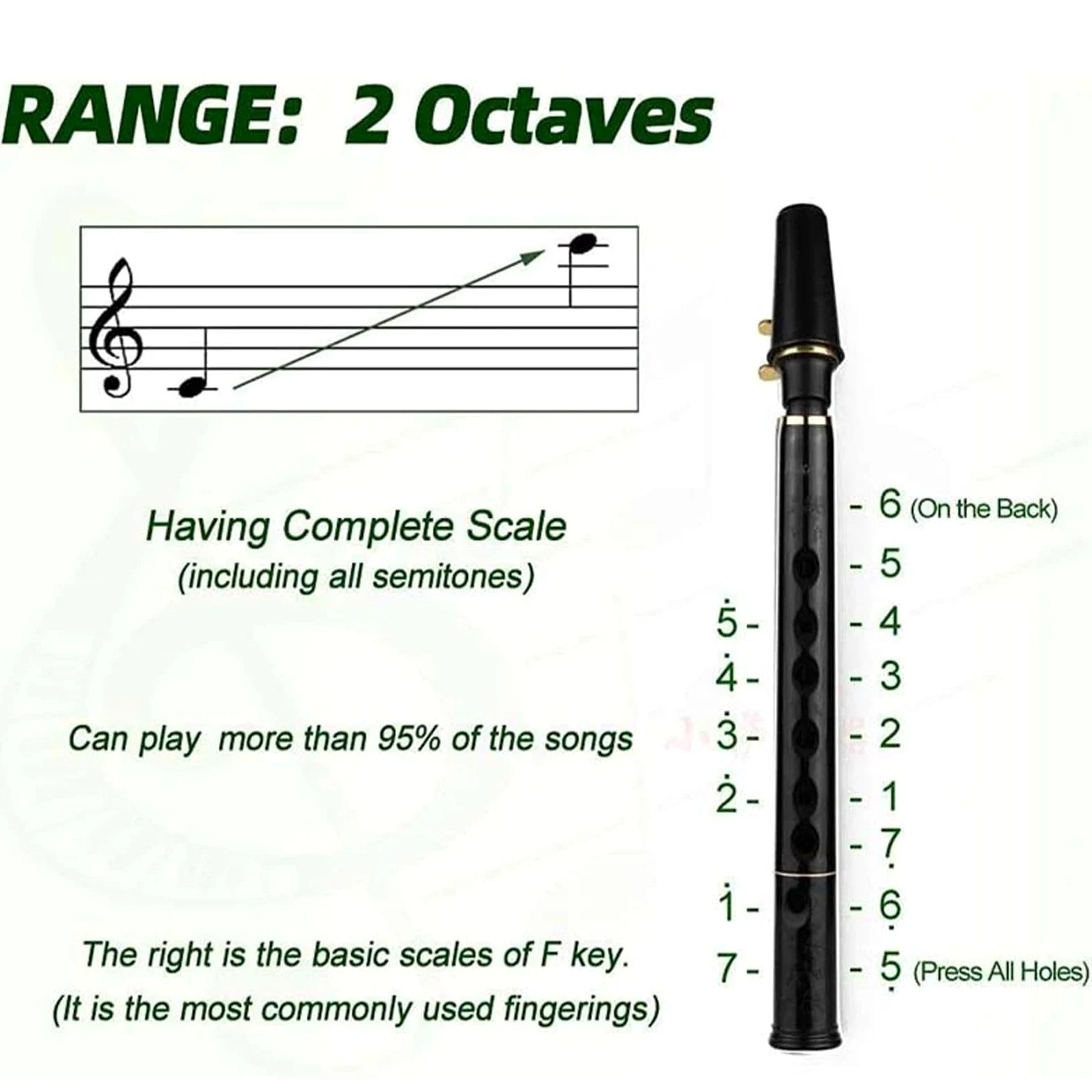 Sassofono tascabile con in do, sassofono a 8 fori, strumento portatile per sassofono, strumento compatto per esercitarsi con ance e borsa per il trasporto, strumenti musicali per musicisti e | Strumento di per Kids Kids Amateurs Amanti musicali, strumento