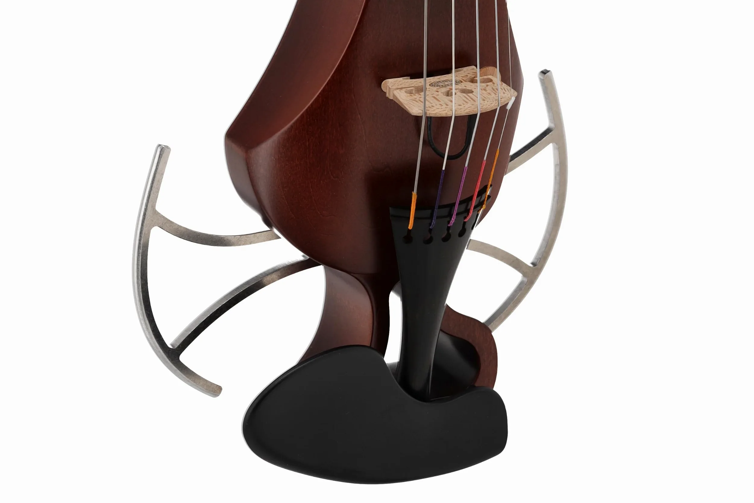 Violino elettrico GEWA, violino elettronico, Novita 3.0 rosso-marrone con adattatore per poggiaspalla, 5 corde