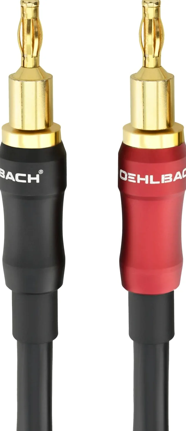 OEHLBACH Transform Dual Plug - Cavo per altoparlanti con connettori a banana e terminali intercambiabili, in rame OFC, potenza 300 W, ottima conducibilità, connettori flessibili, placcati oro 24