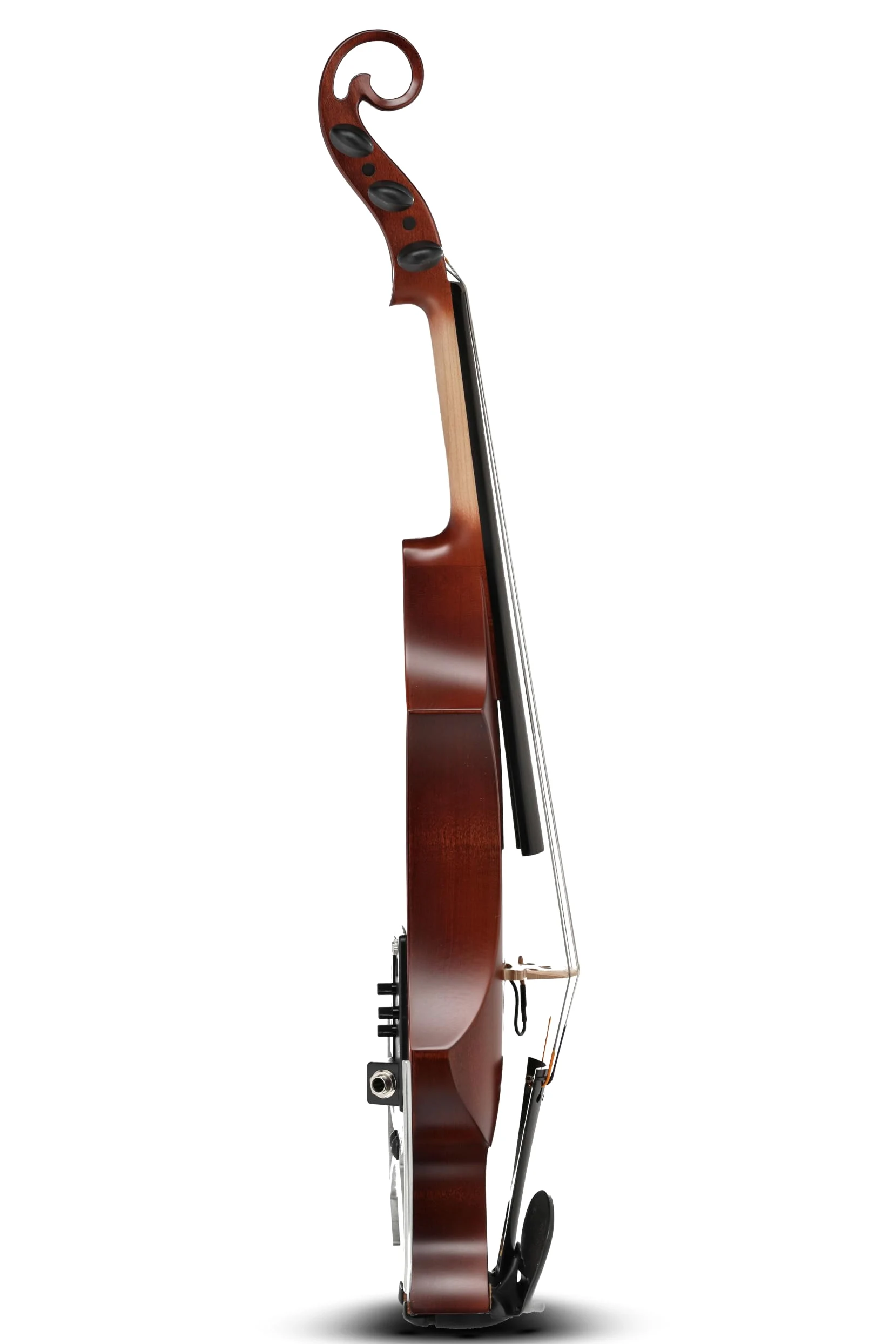 Violino elettrico GEWA, violino elettronico, Novita 3.0 rosso-marrone con adattatore per poggiaspalla, 5 corde