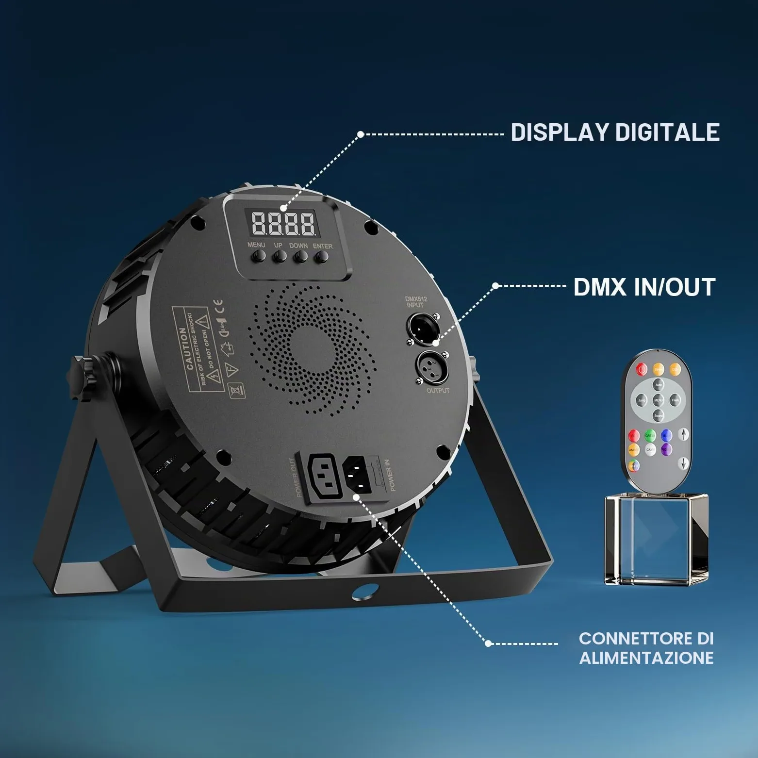 4PCS 216W LED Par Luce di Scena, 27 x 8W RGBW DMX-4/8CH Luci da Palcoscenico con Telecomando 6 Modalità Effetto Alta Luminosità Par LED per DJ, Festa, Teatro, Show, Natale