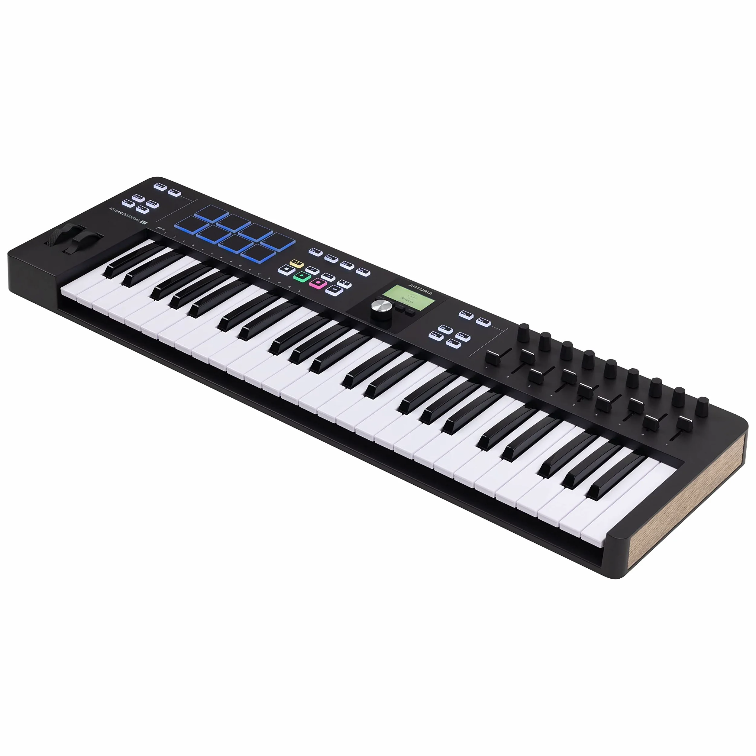 Arturia - KeyLab Essential 49 mk3 - Controller MIDI a tastiera per la produzione musicale - 49 tasti, 9 encoder, 9 fader, 1 Modulation Wheel, 1 rotellina del Pitch Bend, 8 pad - Bianco