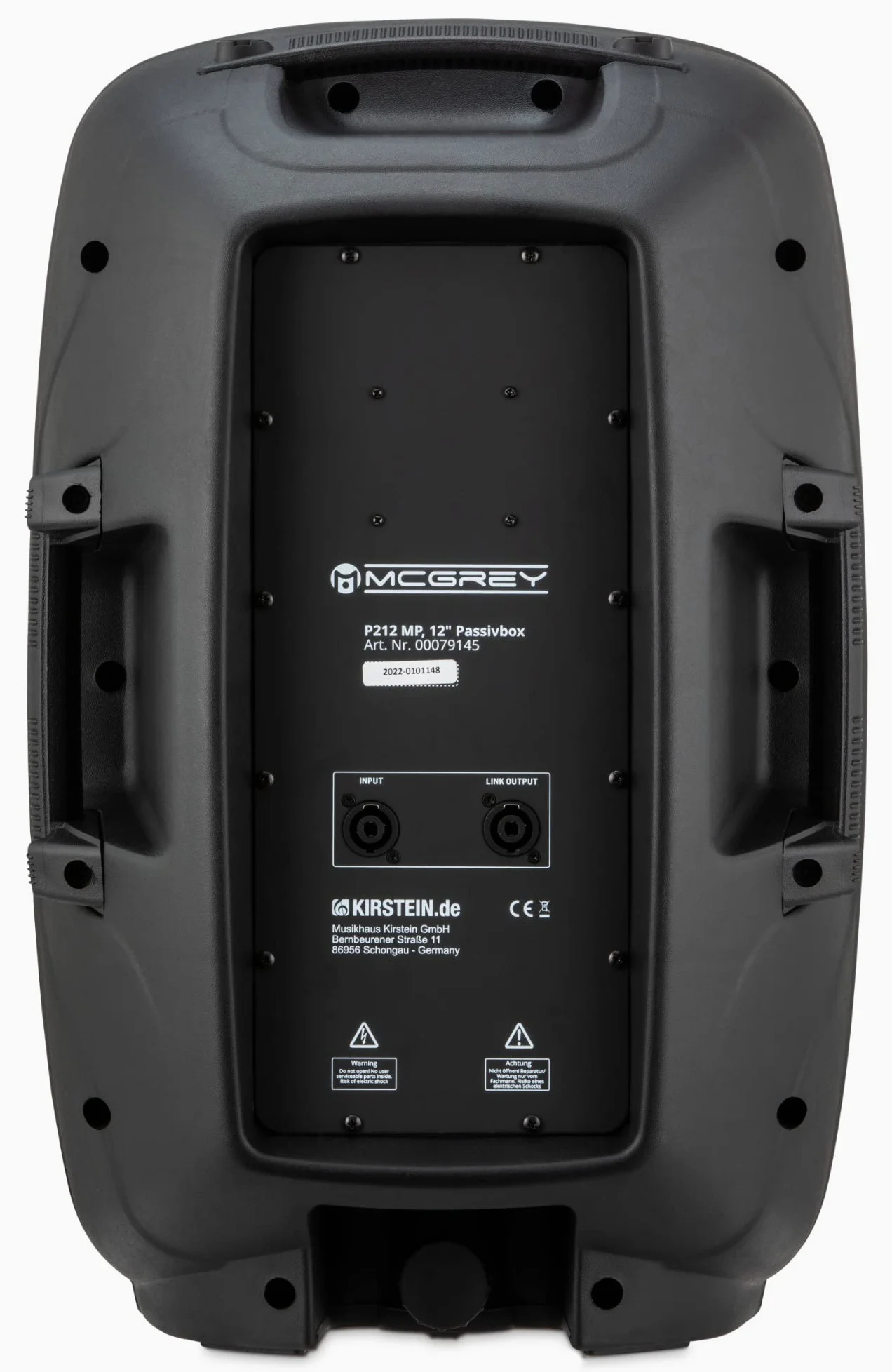 McGrey P212 MP Cassa Passiva 600 Watt Coppia, 2 casse passive fullrange | Potenza: 120 W RMS/ 600 W Peak, Impedenza: 8 Ohm, Sistema a 2 vie con woofer da 12" e tweeter da 1", Cabinet in plastica nera
