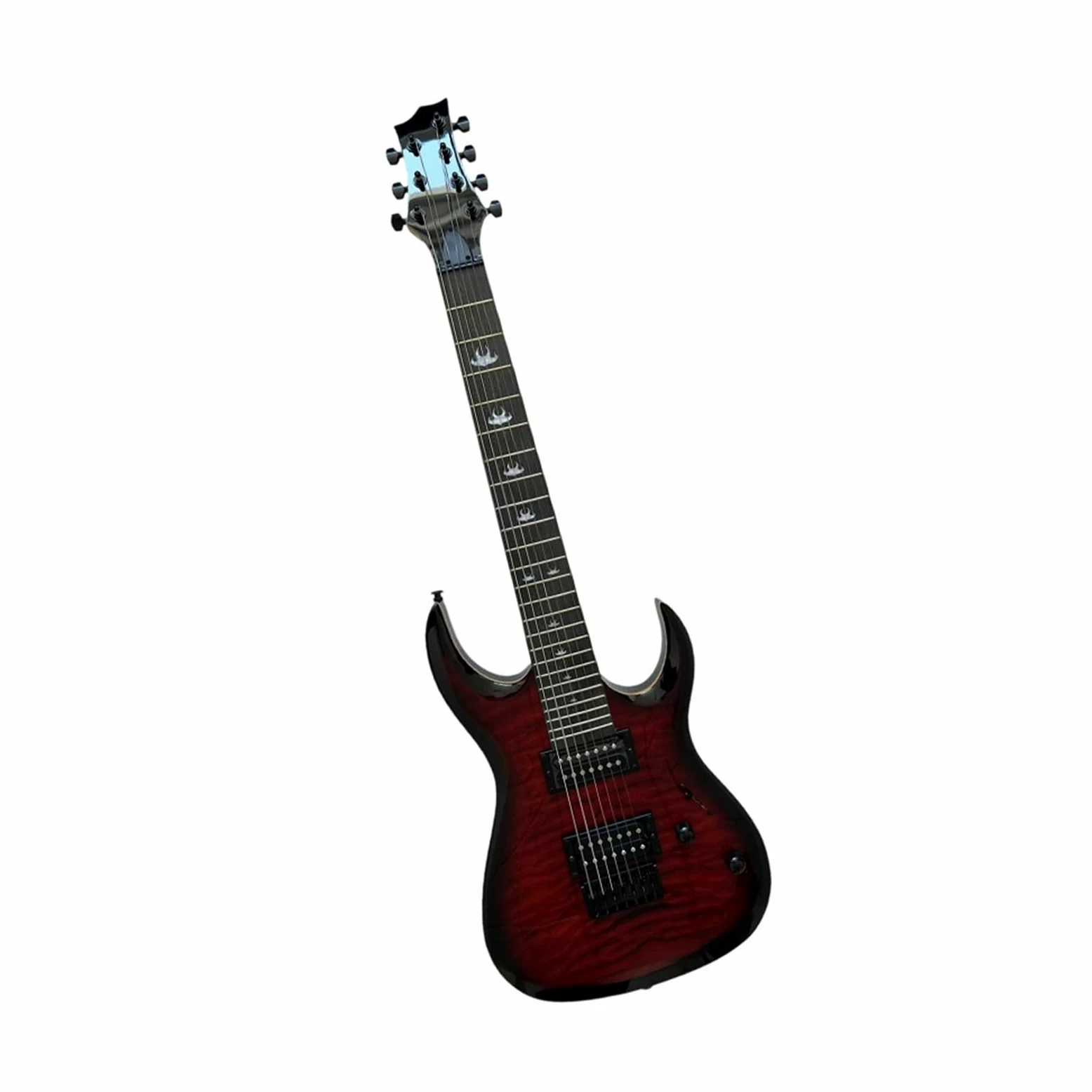Chitarre Elettriche Adulti Chitarra Elettrica A 7 Corde Con Corpo In Mogano E Pickup Humoke