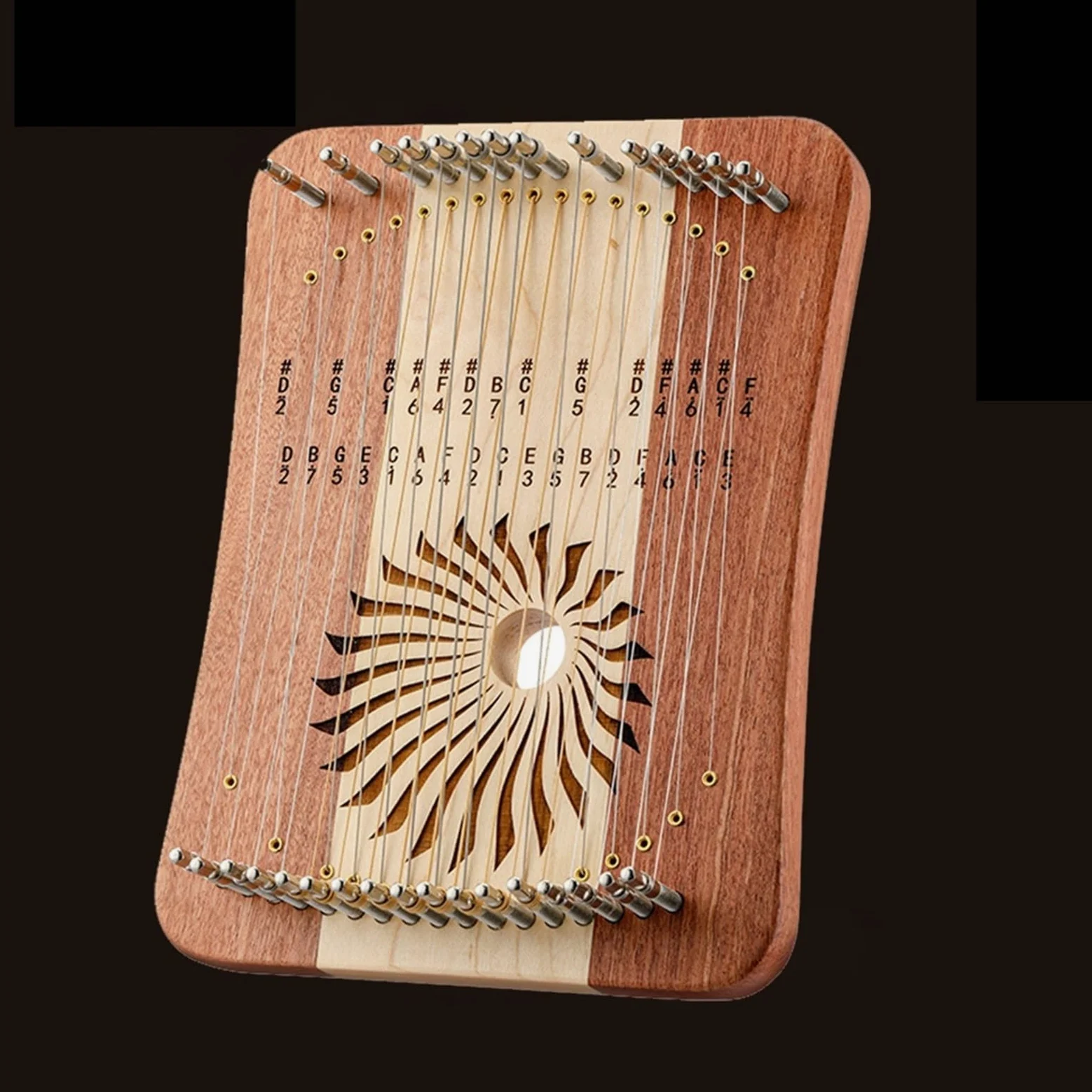 Arpa a Lira Lira 17 31 Corde Fingerplay 31 Corde Arpa Lira Arpa Portatile 17 Corde Arpa Lira Pianoforte Strumento a Tastiera Musicale(17 String Walnut)