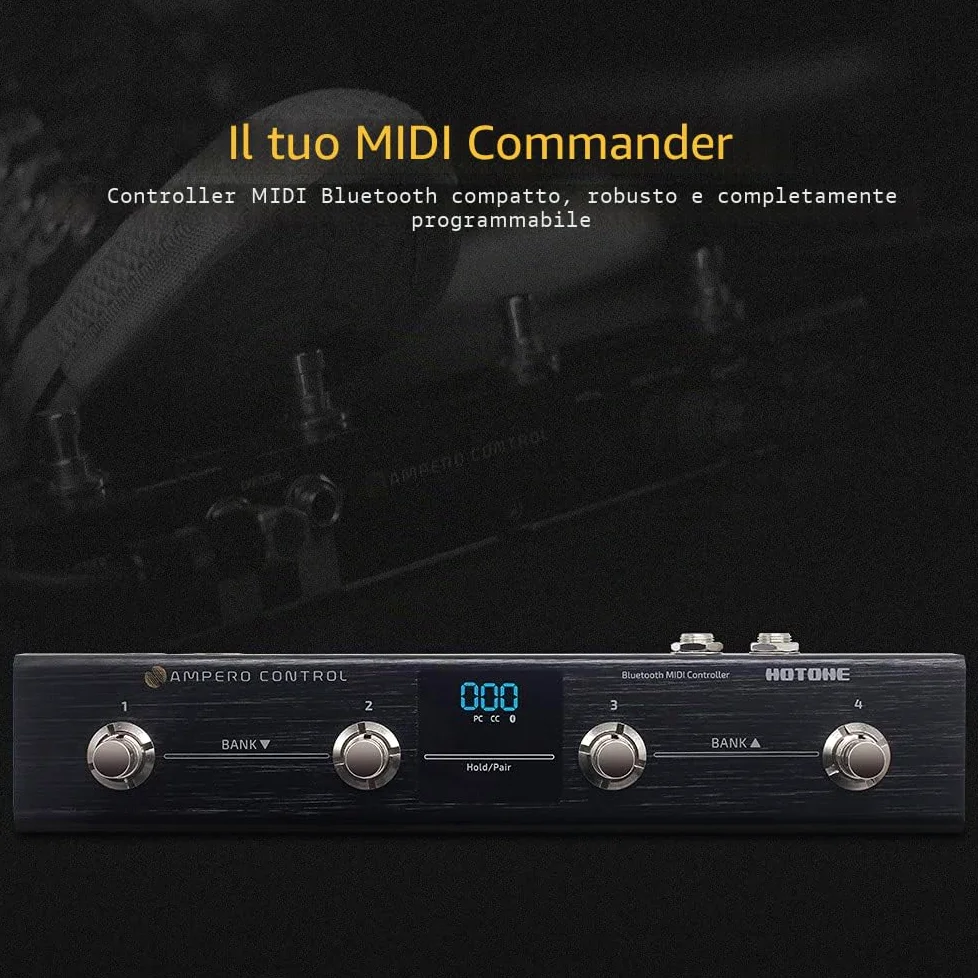 HOTONE MIDI Foot Controller pedale Bluetooth Ampero Control 4 tasti