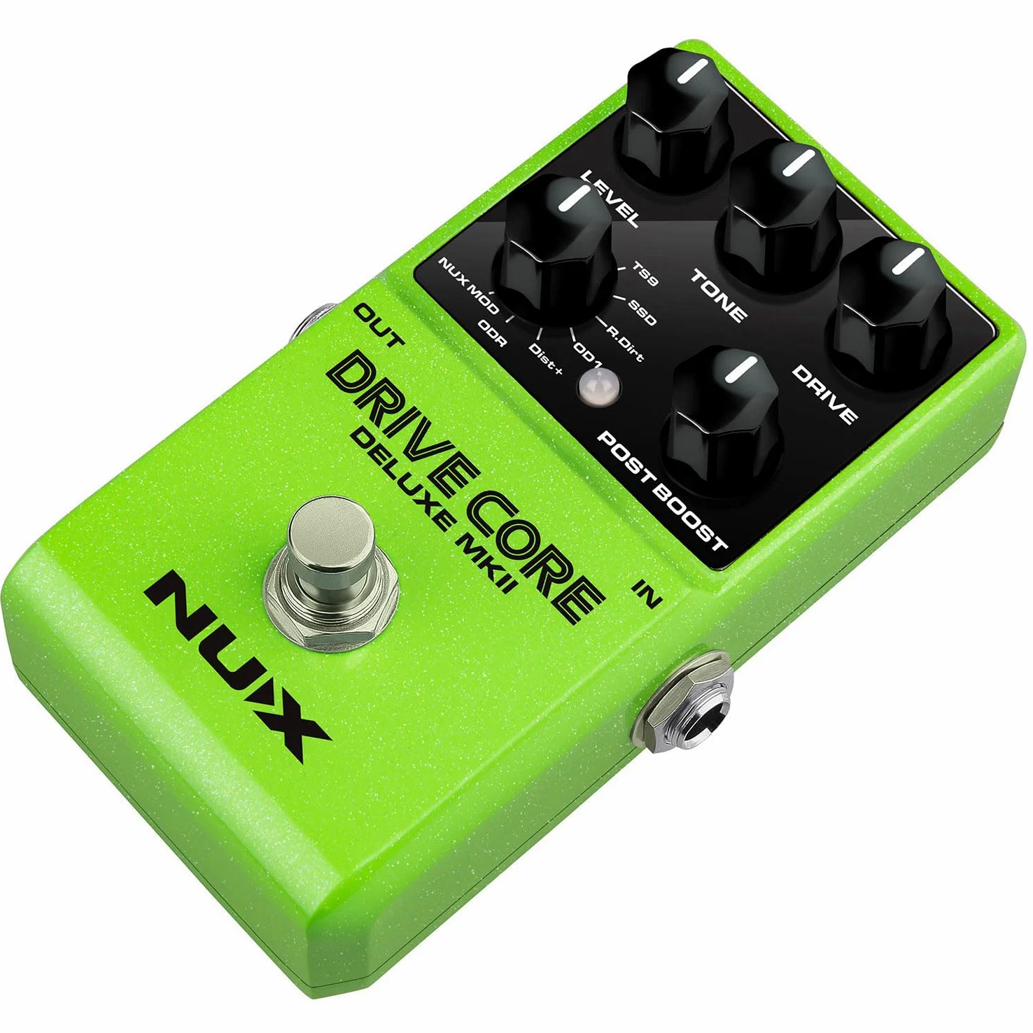 NUX | Drive Core Deluxe MKII Pedale Overdrive - 8 modalità analogiche True Bypass, Post Boost, Stompbox compatto - Per chitarra elettrica, amplificatore valvolare, FX Loop, Pedalboard, Boss, JHS