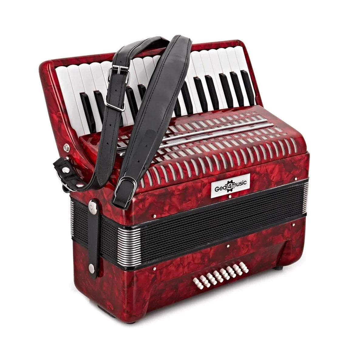 Gear4music Fisarmonica a Piano Professionale con Custodia per Adulti Principianti