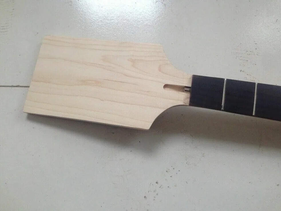 Manico for chitarra in acero baritono, testa a paletta con tastiera in palissandro da 24 tasti e 27 pollici