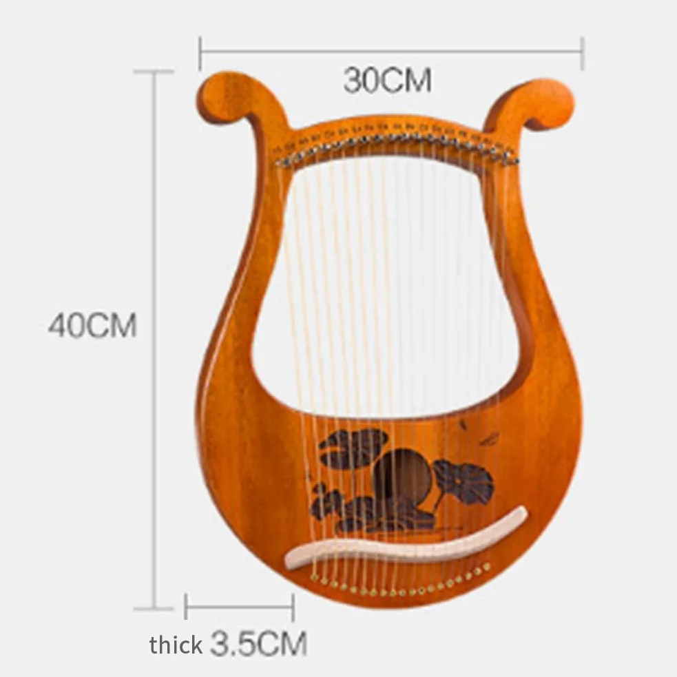 Arpa A Lira Arpa per Principianti A 19 Corde, Piccola Arpa Portatile A 19 Toni Strumenti Musicali A Lira A 19 Corde Arpa A Lira In Legno Massello Facile da Usare
