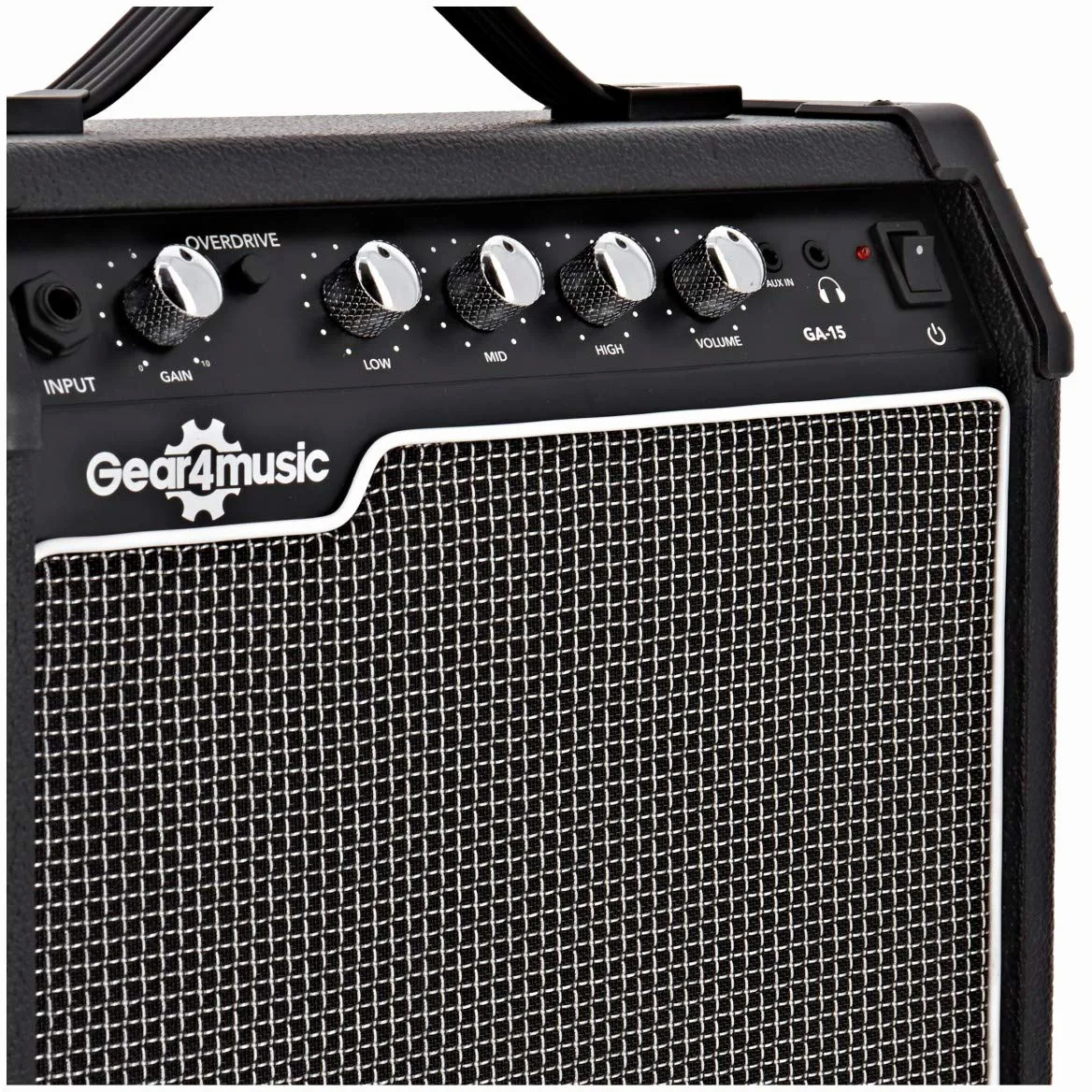 Amplificatore per Chitarra Elettrica da 15 W di Gear4music | Ampli Compatto 15W per Pratica ed Esibizioni, Modella il Tuo Suono con EQ 3 Bande, Leggero