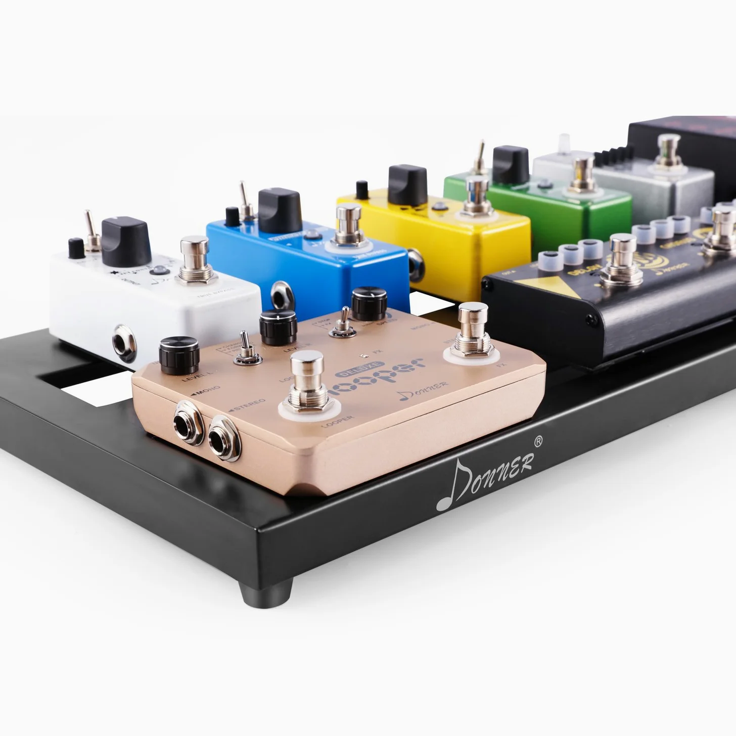 Donner DB-2 Pedalboard Pedaliera in alluminio per Effetti a Pedale con Custodia, 510 * 200 * 30 MM