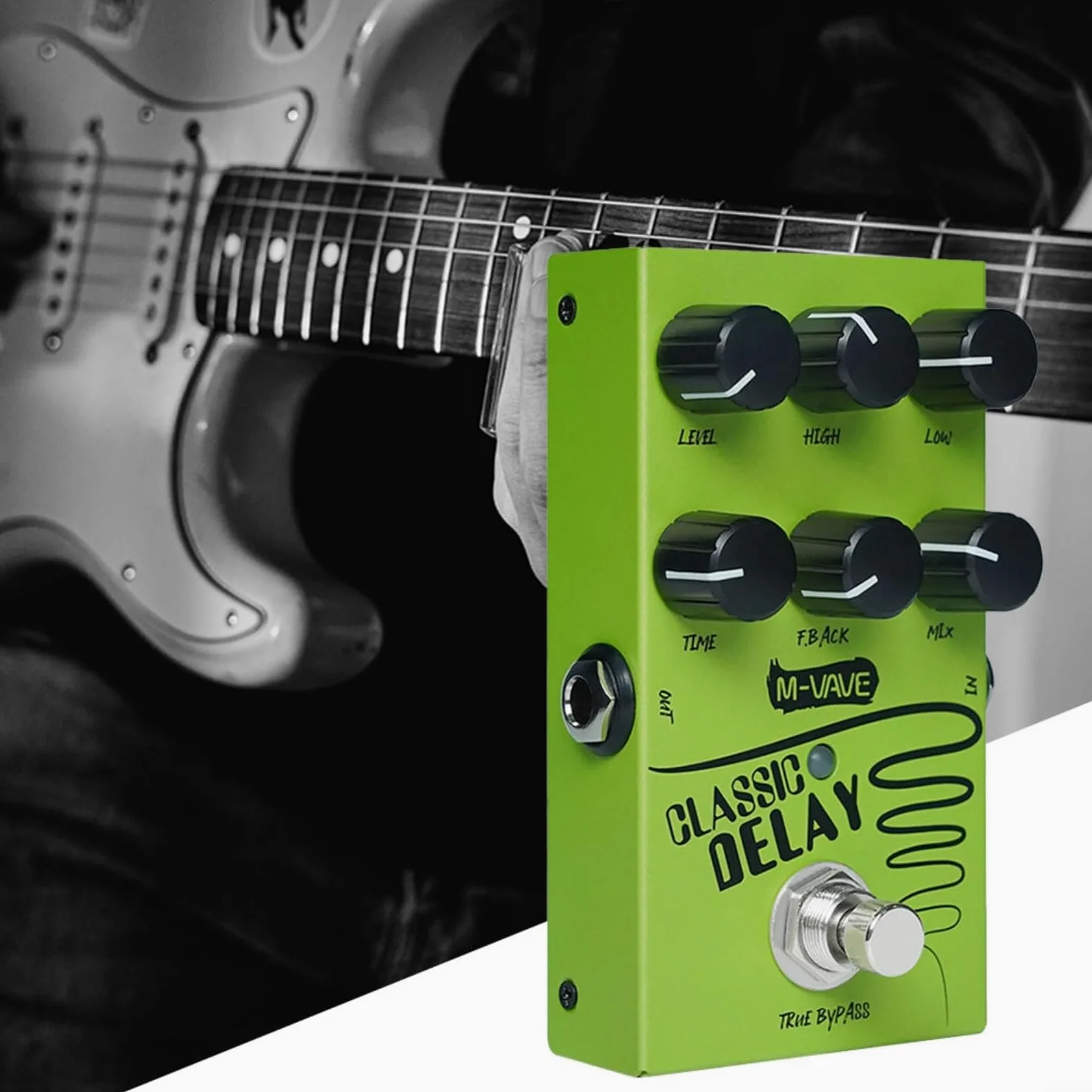 Delay Pedal Chitarra Delay Pedal Analogico Classicl Delay Effect, 600Ms Tempo di Ritardo Massimo Per Esplorazione Musicale