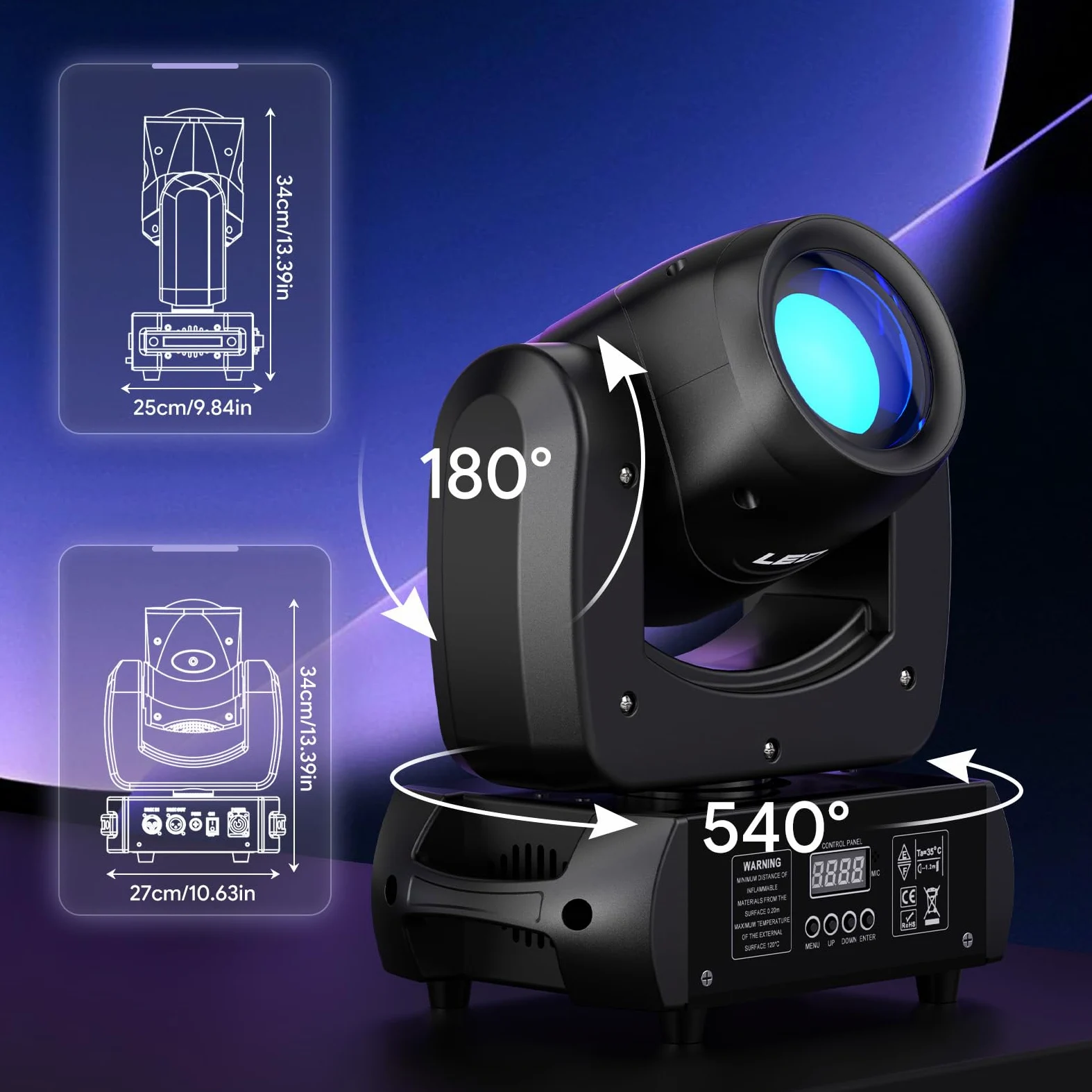 100W Teste Mobili RGBW Luci Discoteca Effetto DMX512 DJ Luci Spot Beam 18 Prisma per Feste di Matrimonio, Chiesa, Live band, Show bar, Discoteca