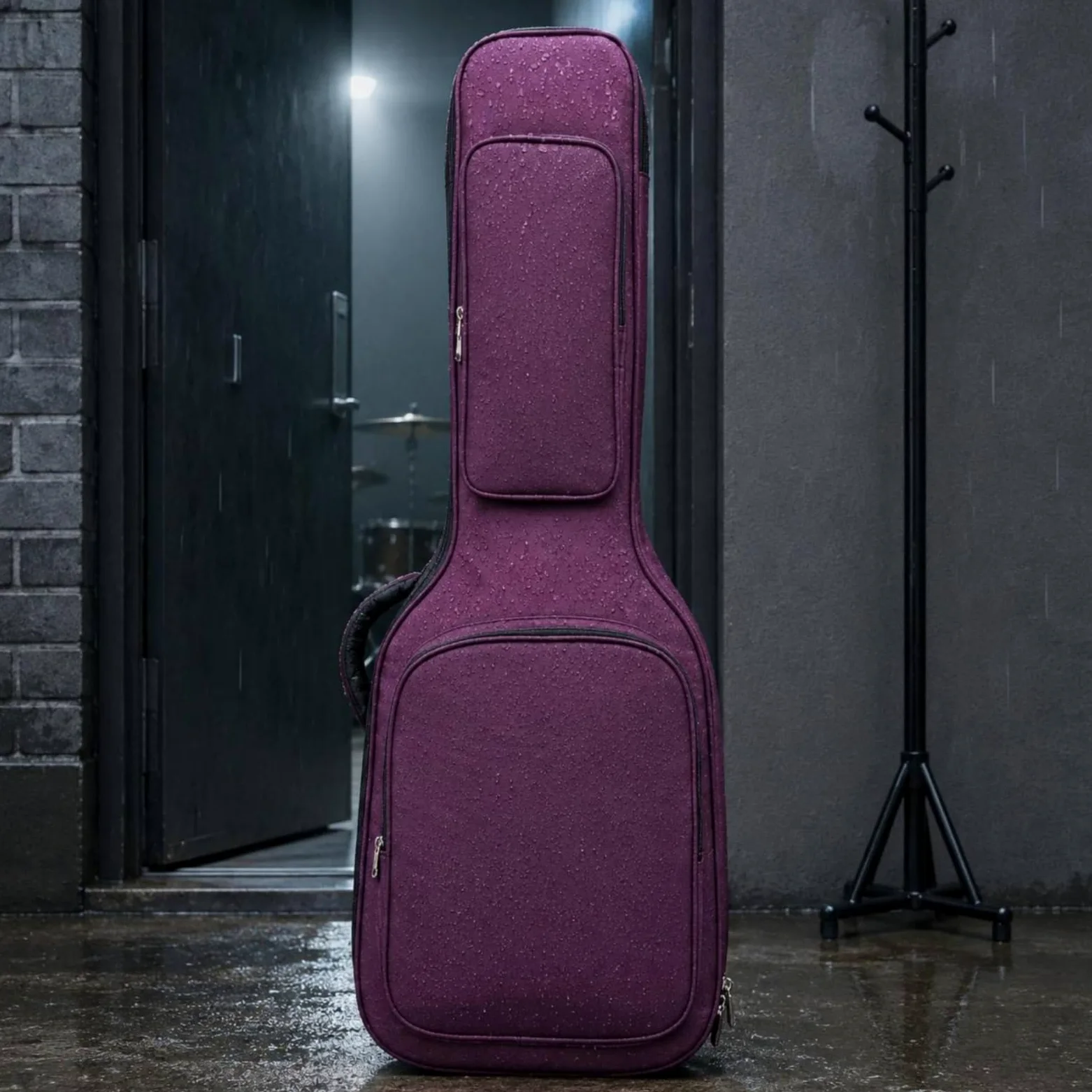 Zaino Chitarra Elettrica Custodia Borsa Astuccio Imbottito 25 Mm Materiale Oxford Idrorepellente Interno Morbido Tasche Multiple Maniglia Robusta