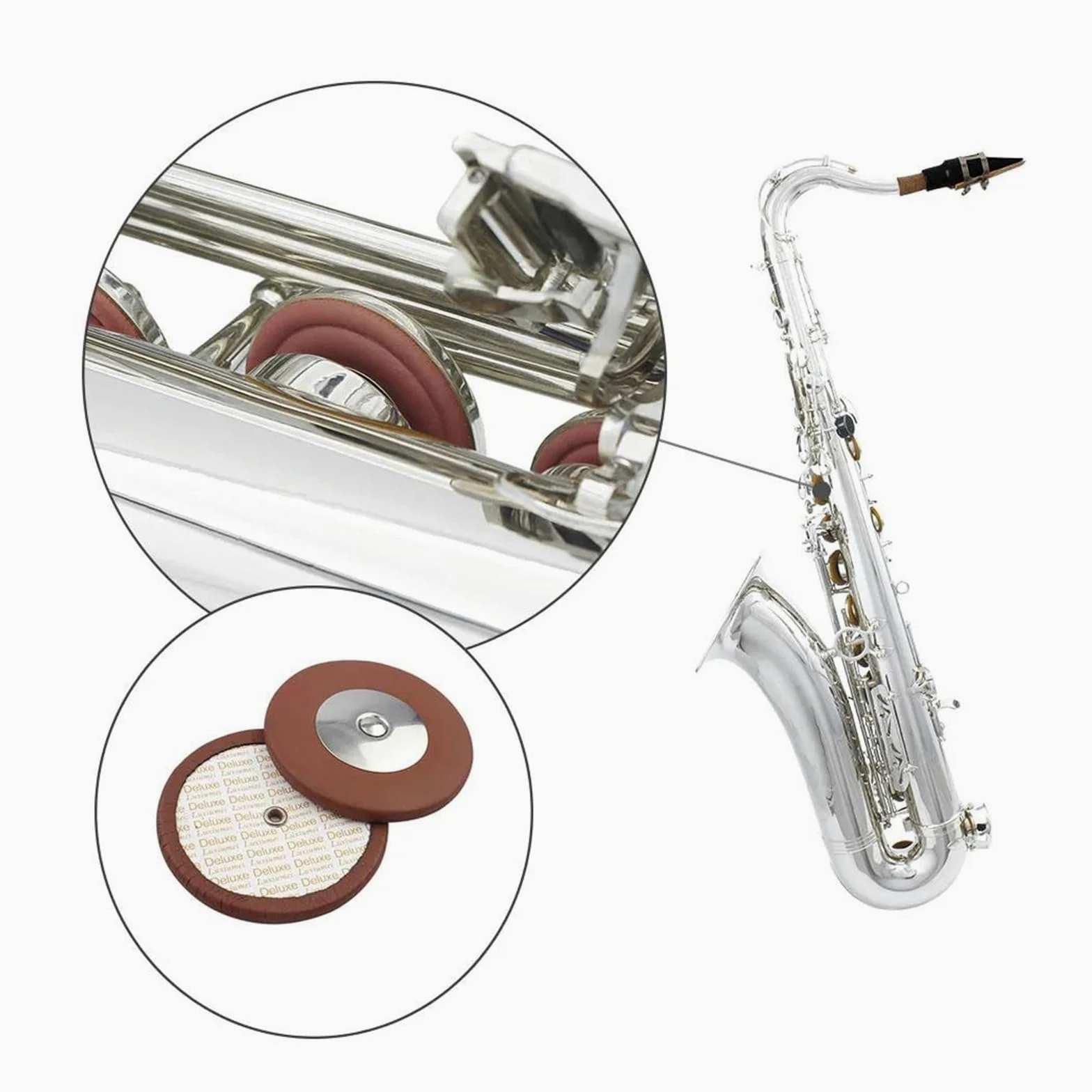 sassofono SILVERING Professional Bb Sax Tenore Sax Tenore Argento Accessori Completi