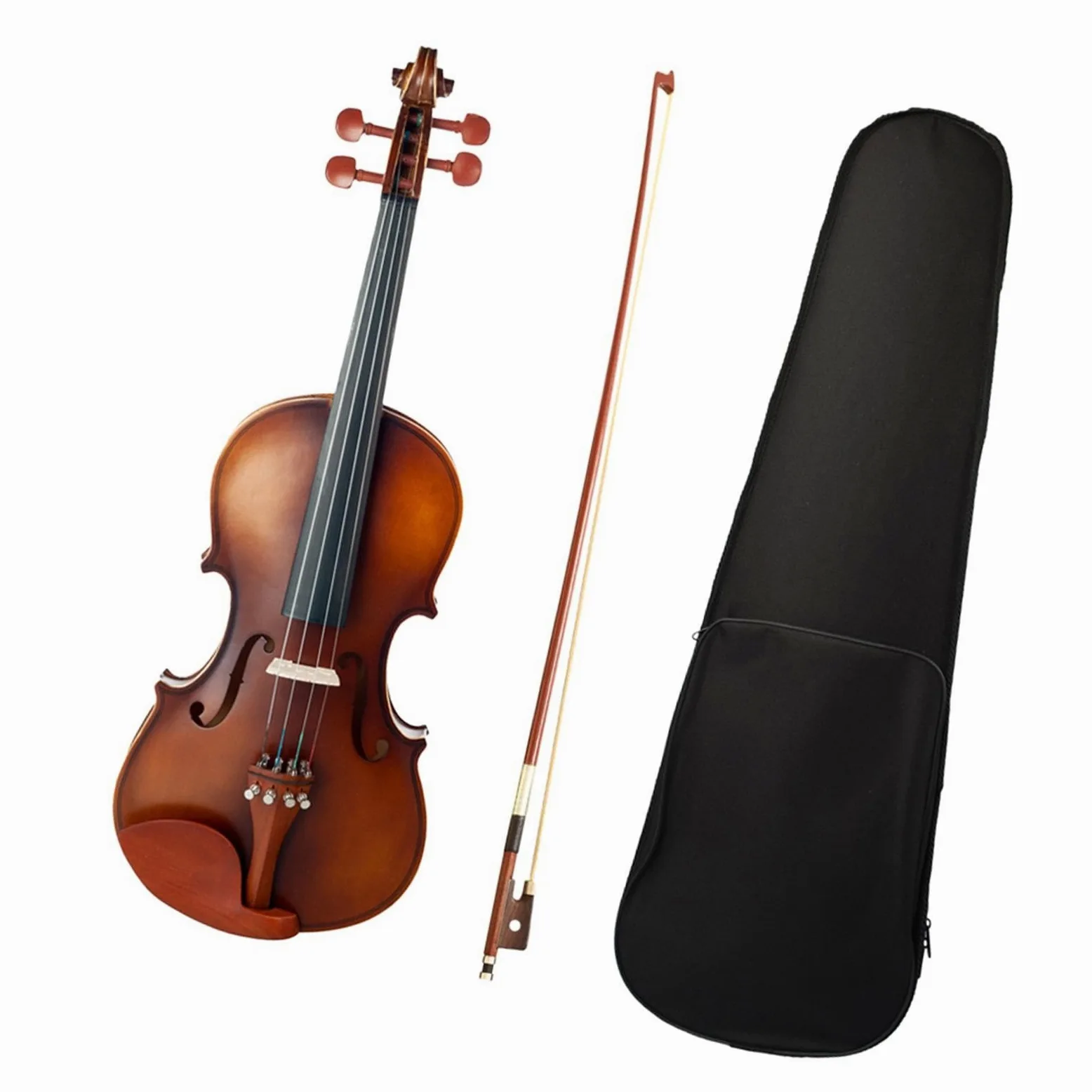 Violini Set Violino Acustico Quattro/4 Violino per Principianti con Custodia Rigida