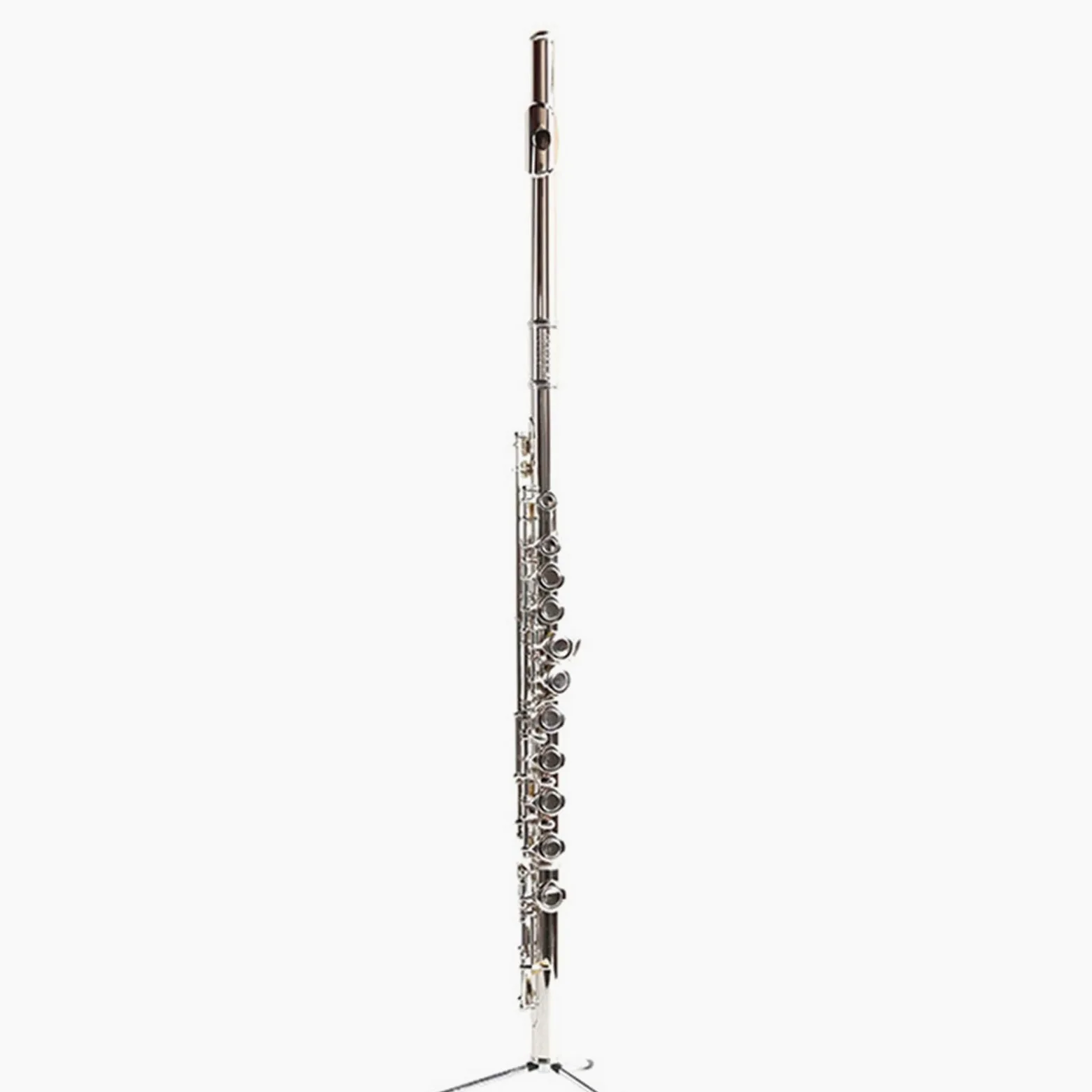 flauto traverso Flauto Placcato Argento A 16 Fori Chiusi Con Chiave E Chiave C Flauto In Metallo Flauto In Rame Bianco
